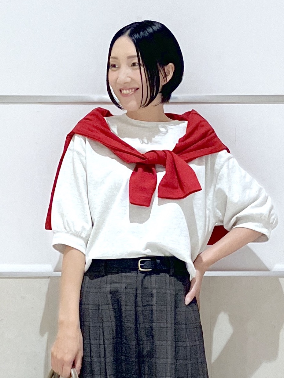 eriko さんの「Dessin｜【高レビュー/洗える/XS-L】バックヘンリーミニ裏毛 5分袖」を使ったコーディネート