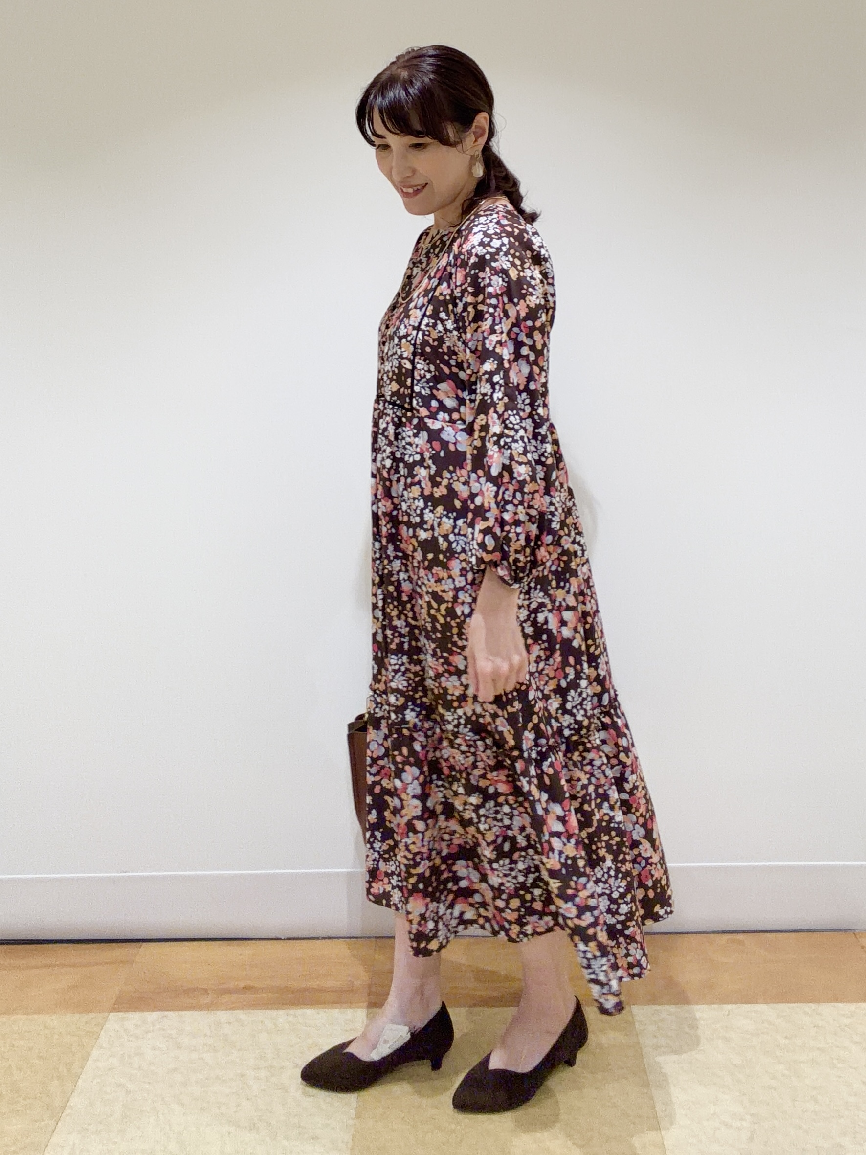 ayaさんの「Reflect｜フラワープリント フェミニンワンピース」を使ったコーディネート