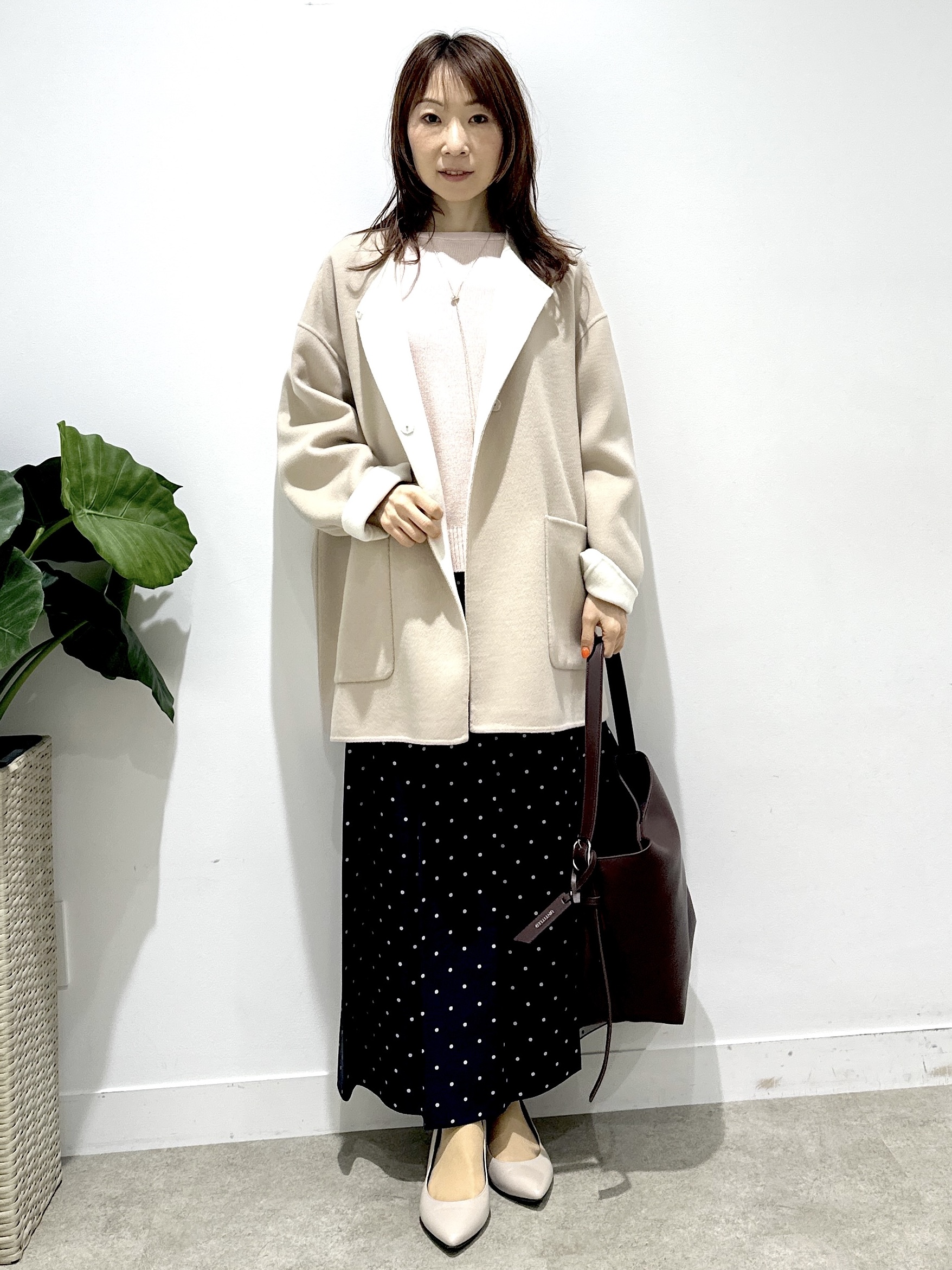 Miwaさんの「UNTITLED｜【アンサンブル可/手洗い可】杢調プルオーバーニット」を使ったコーディネート