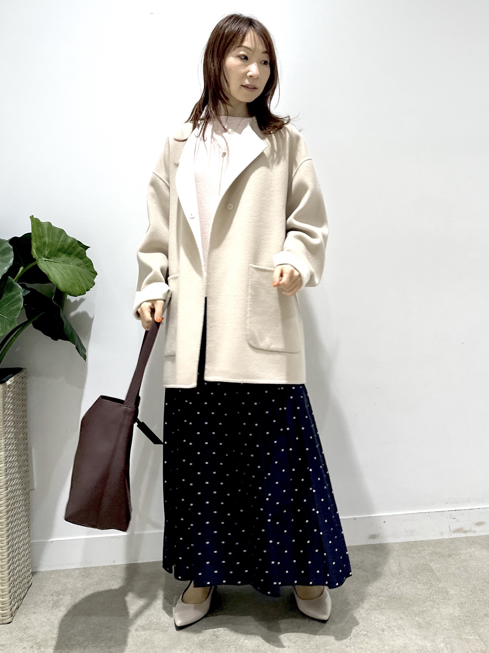 Miwaさんの「UNTITLED｜【アンサンブル可/手洗い可】杢調プルオーバーニット」を使ったコーディネート