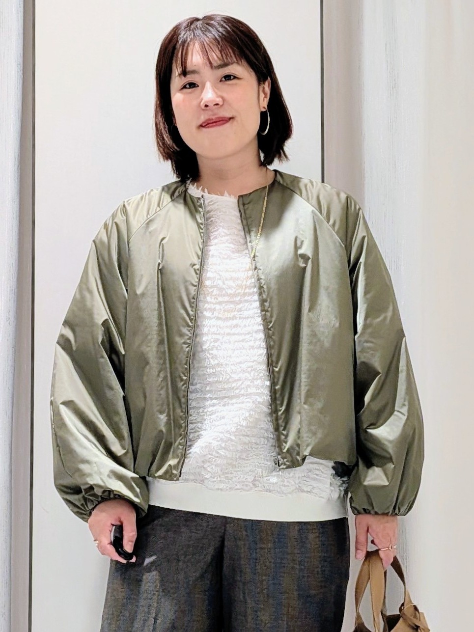 Onumaさんの「UNTITLED｜【軽アウター/中綿/秋冬コート】ショートブルゾン」を使ったコーディネート