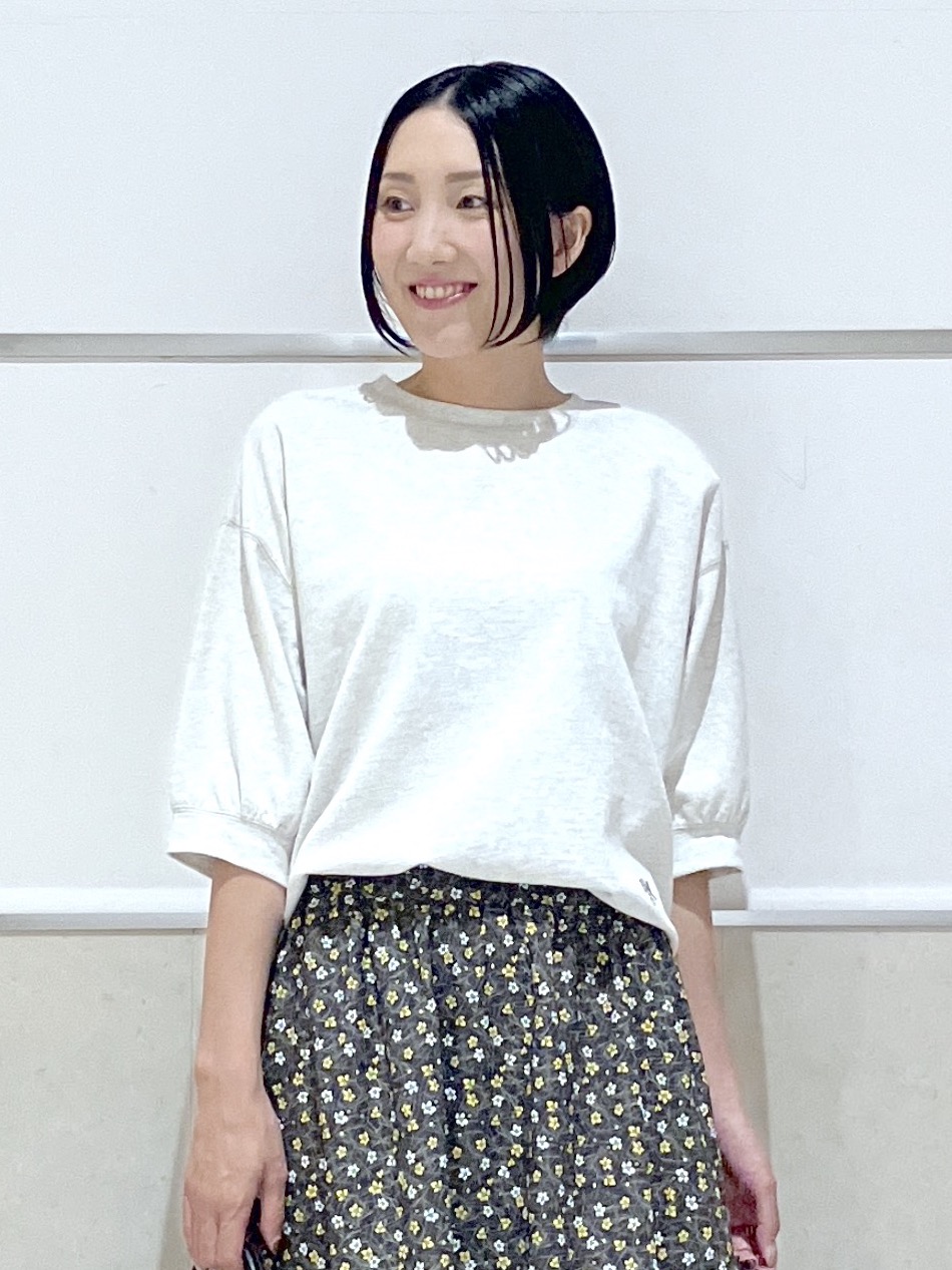 eriko さんの「Dessin｜【高レビュー/洗える/XS-L】バックヘンリーミニ裏毛 5分袖」を使ったコーディネート