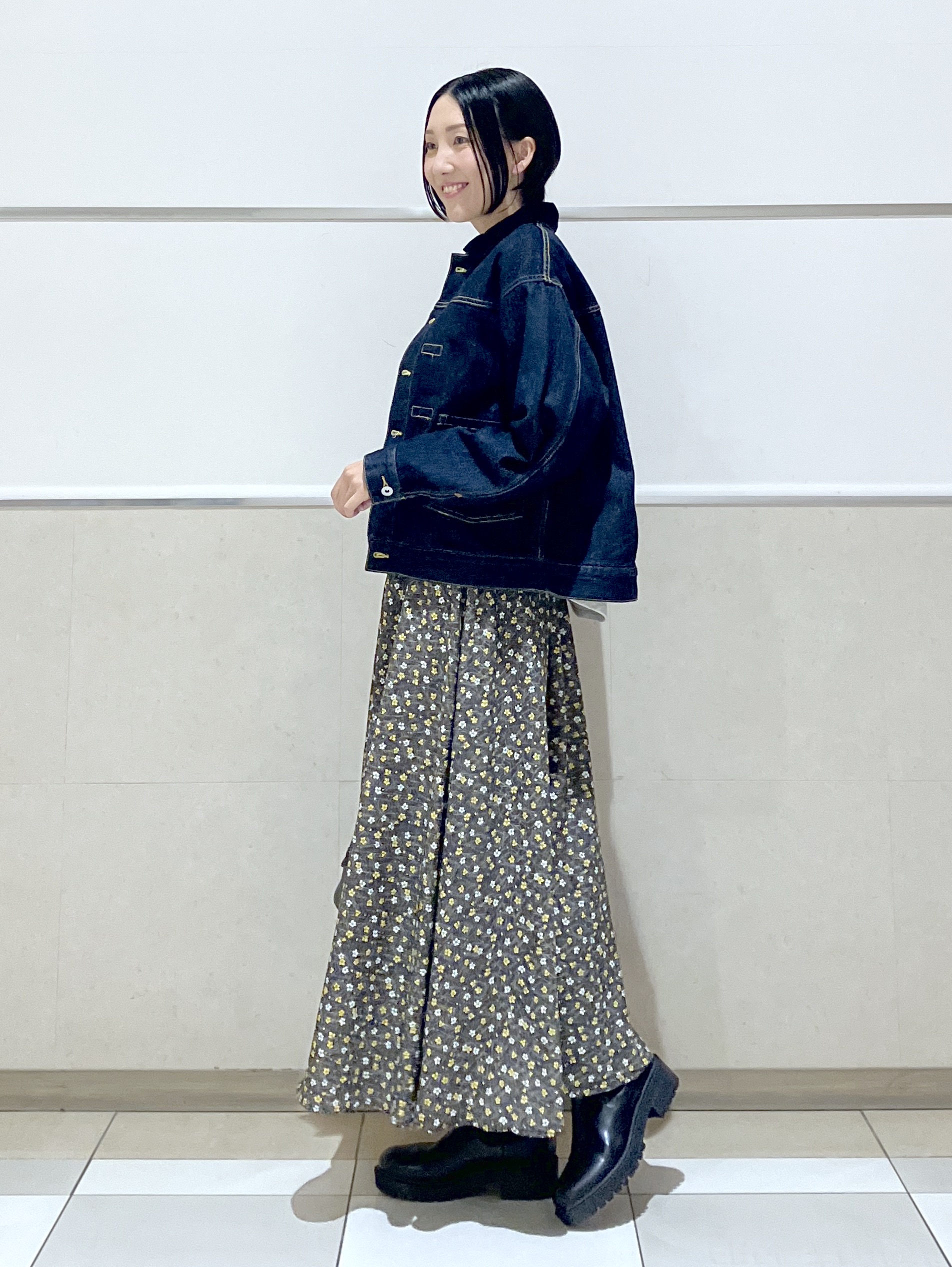 eriko さんの「Dessin｜【高レビュー/洗える/XS-L】バックヘンリーミニ裏毛 5分袖」を使ったコーディネート