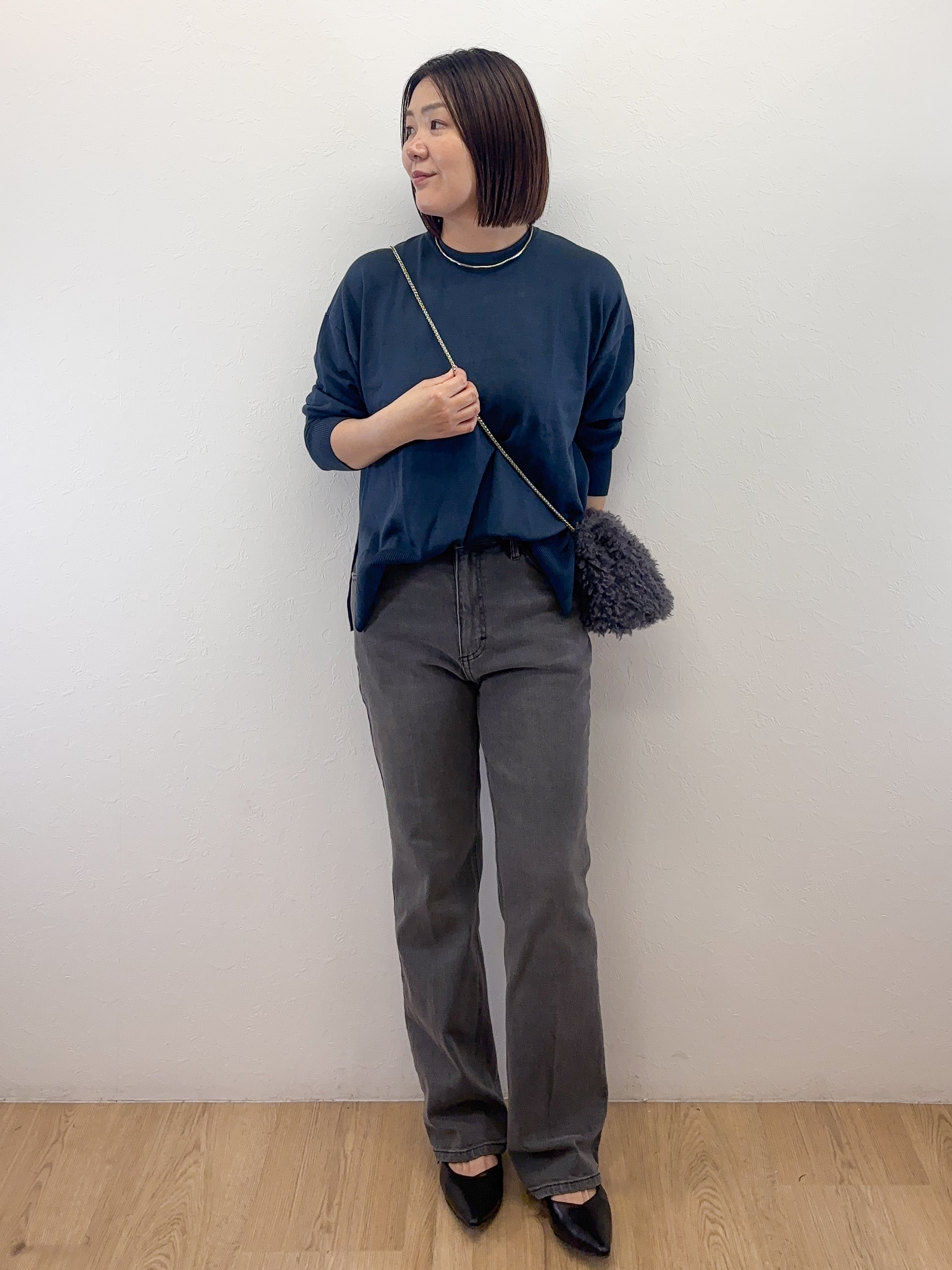 Takeさんの「OPAQUE.CLIP｜リラクシークルーニット【洗濯機OK】」を使ったコーディネート
