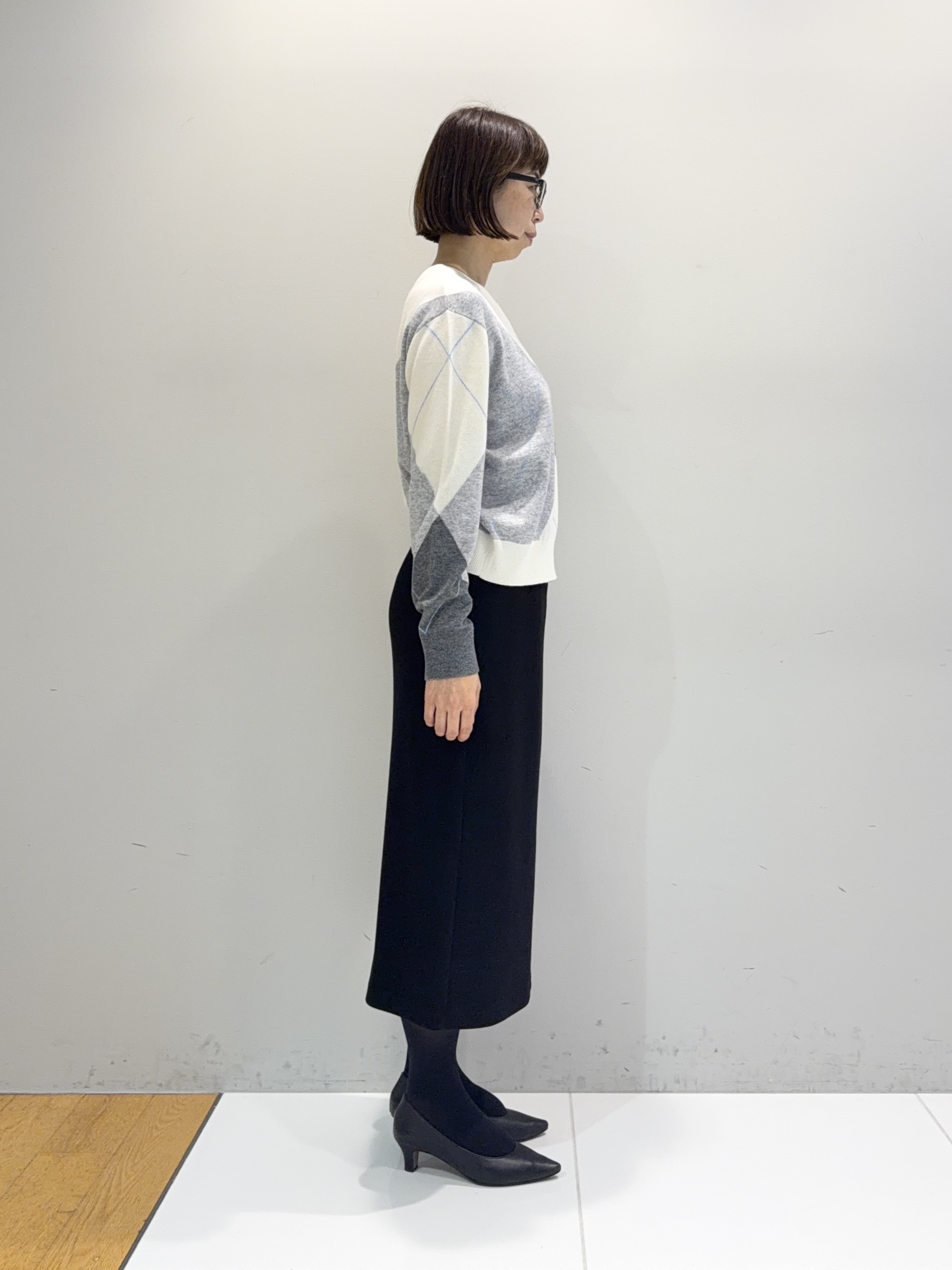 murayamaさんの「INDIVI｜【ラム革／美脚／通勤】レザーパンプス」を使ったコーディネート
