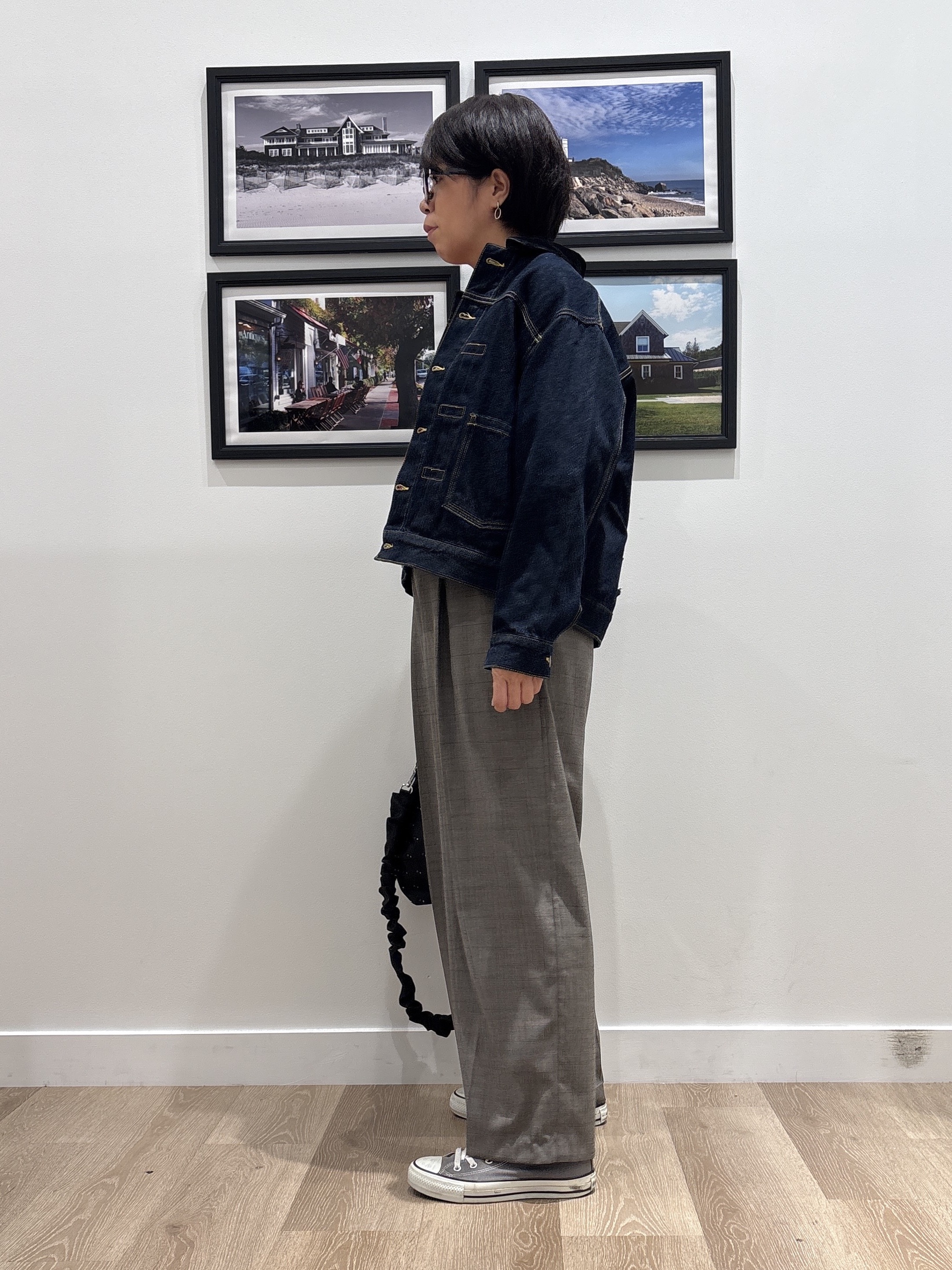 Naoさんの「Dessin｜【秋のレイヤードアイテム/洗える】シアー切り替えタートルプルオーバー」を使ったコーディネート