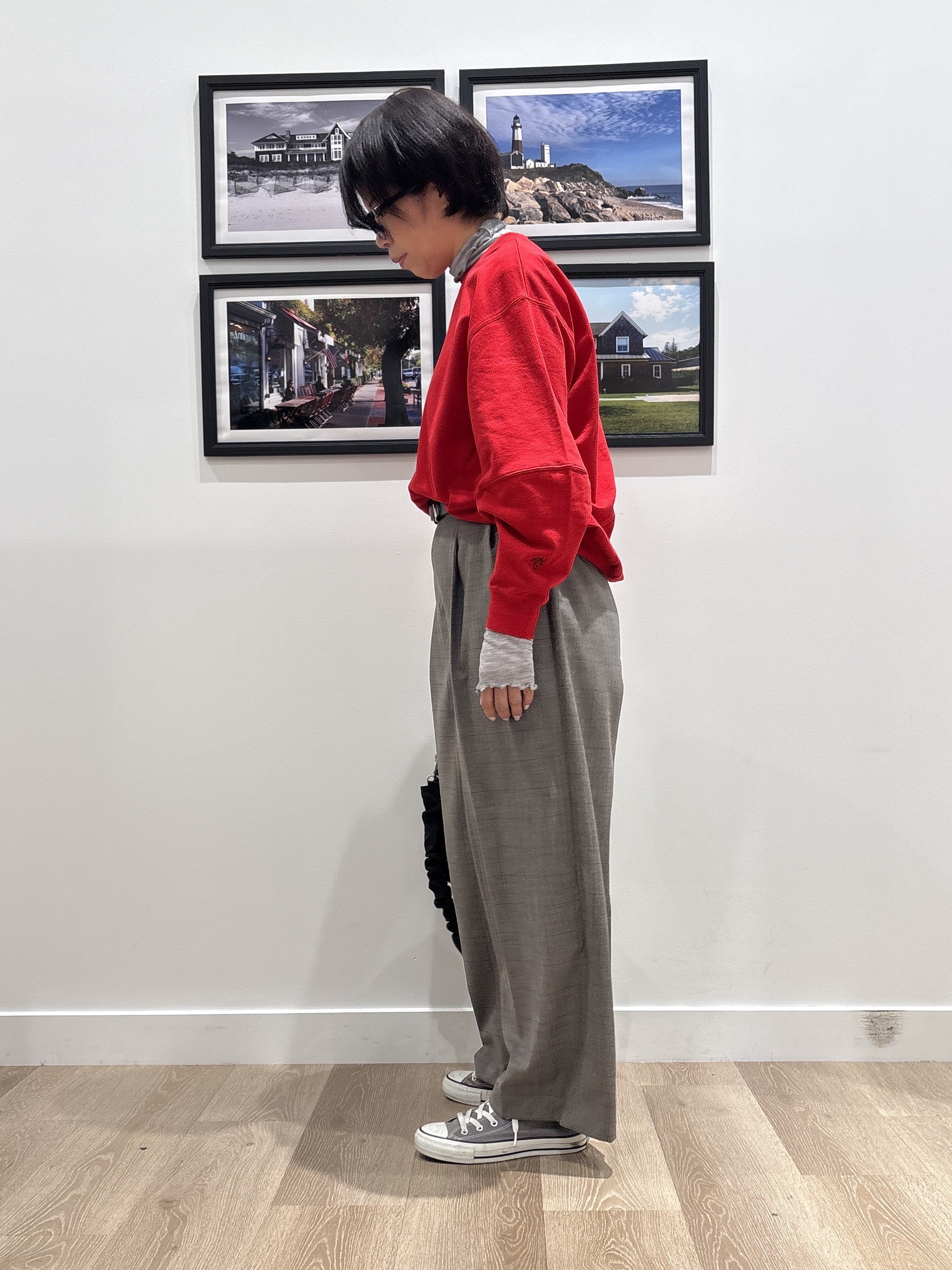 Naoさんの「Dessin｜【秋のレイヤードアイテム/洗える】シアー切り替えタートルプルオーバー」を使ったコーディネート