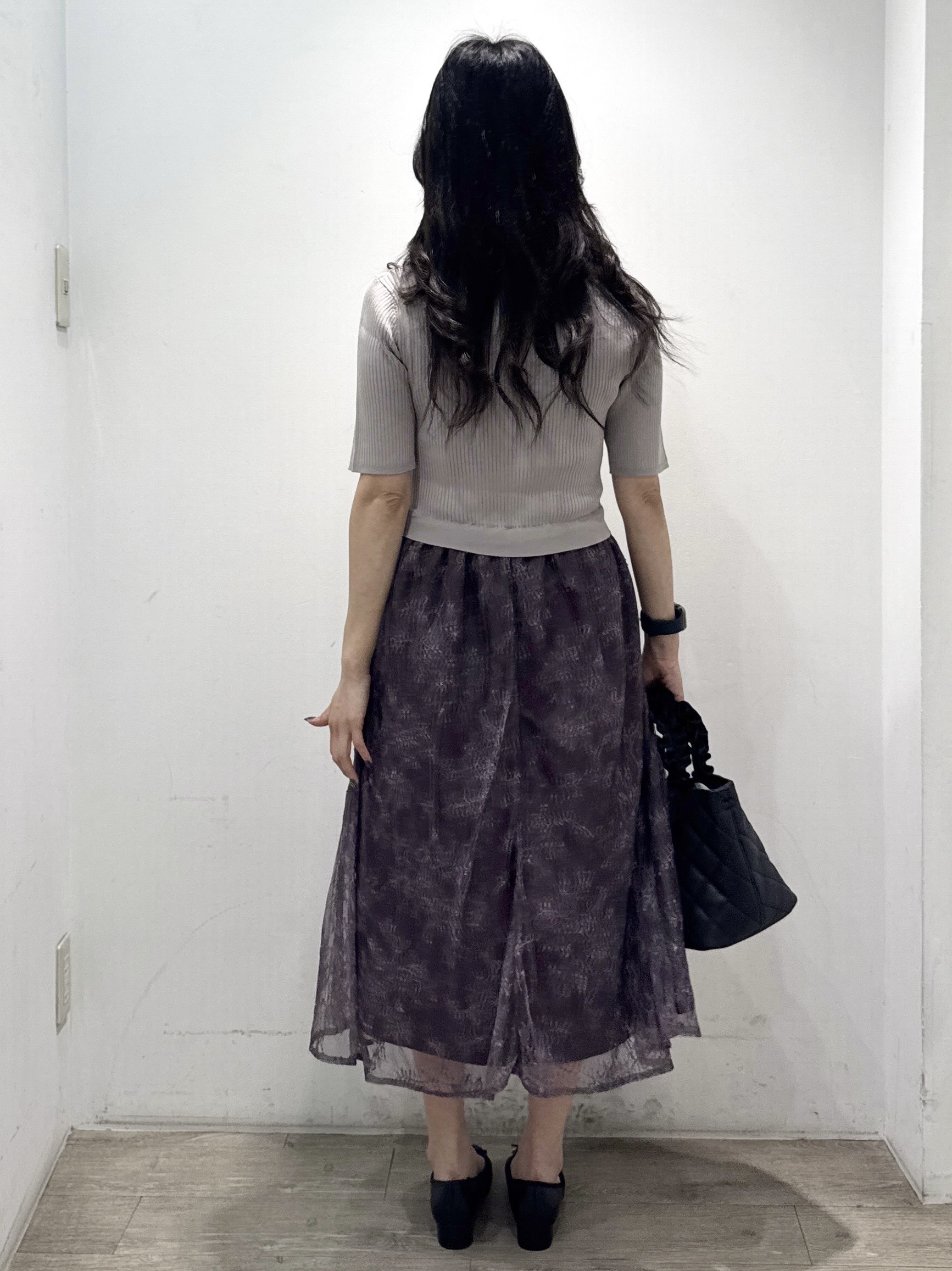 yuicciさんの「OPAQUE.CLIP｜花柄ドッキング衿付きワンピース【洗濯機OK】」を使ったコーディネート