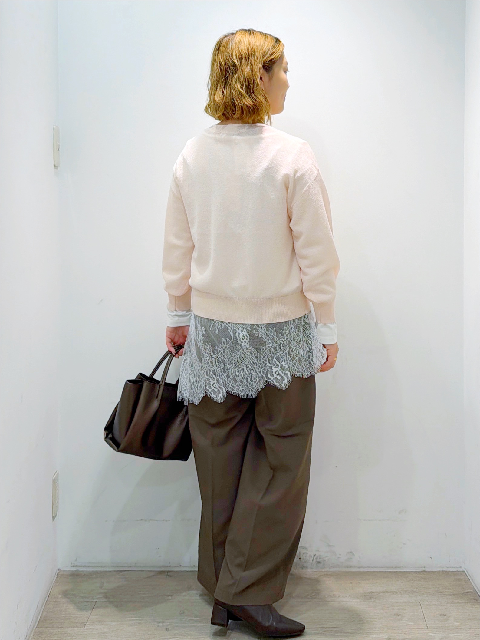 sumicaさんの「OPAQUE.CLIP｜【８色展開】柄アソートシアーカーディガン《洗濯機OK》」を使ったコーディネート