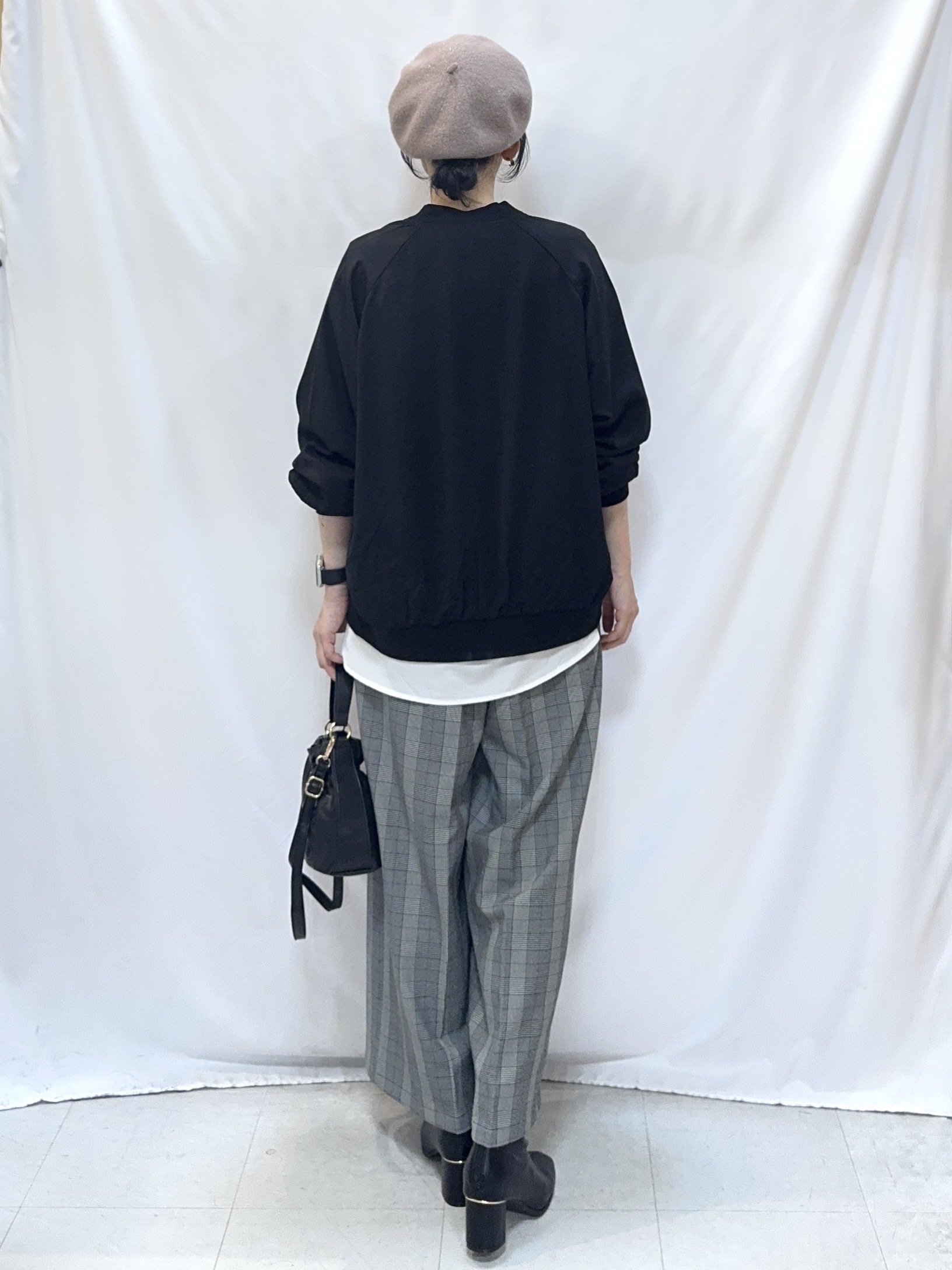 𝐇𝐢𝐫𝐨𝐦𝐢さんの「SHOO･LA･RUE｜【S-LL】洗濯後しわになりにくい 麻調リブブルゾン」を使ったコーディネート