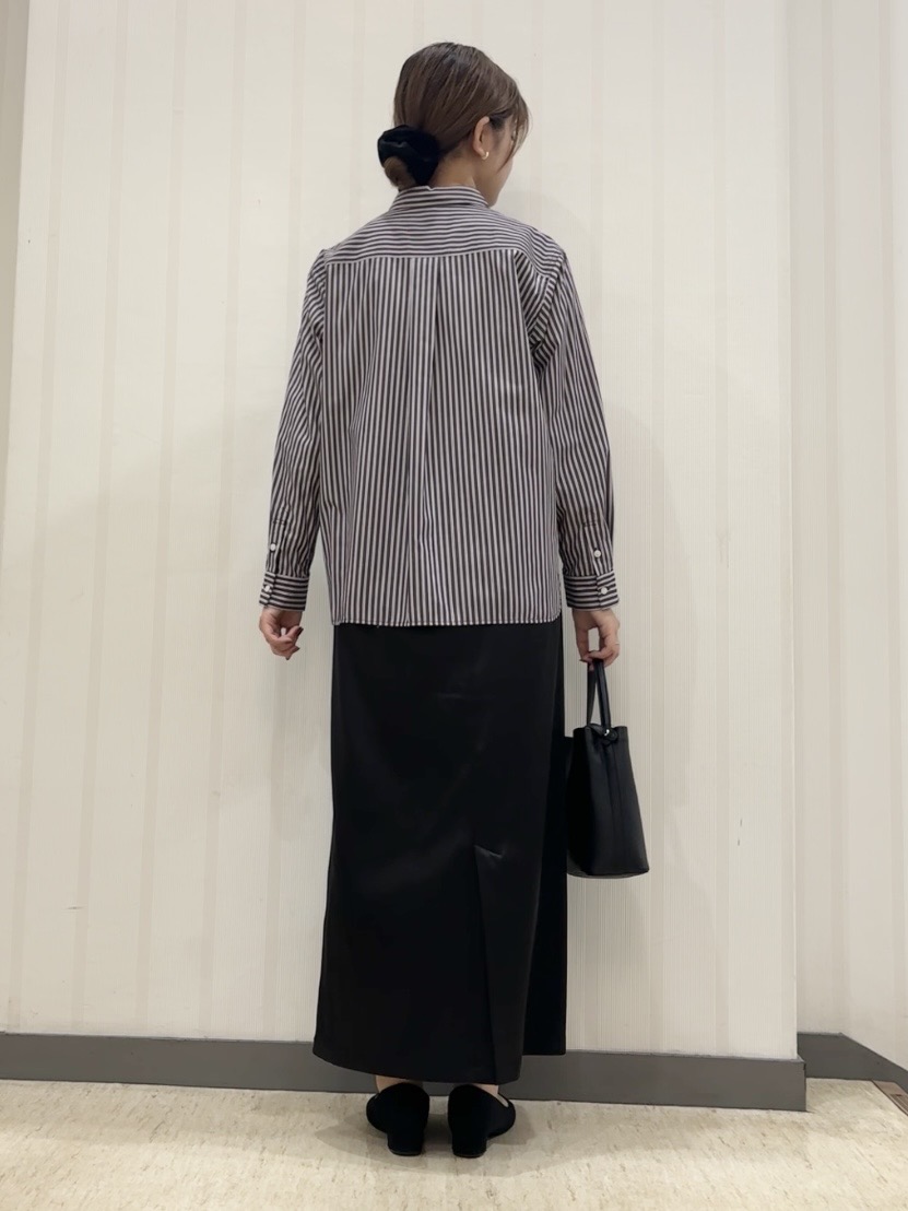ちひさんの「INDIVI｜【2WAY／ストライプ柄】ベーシックシャツ」を使ったコーディネート