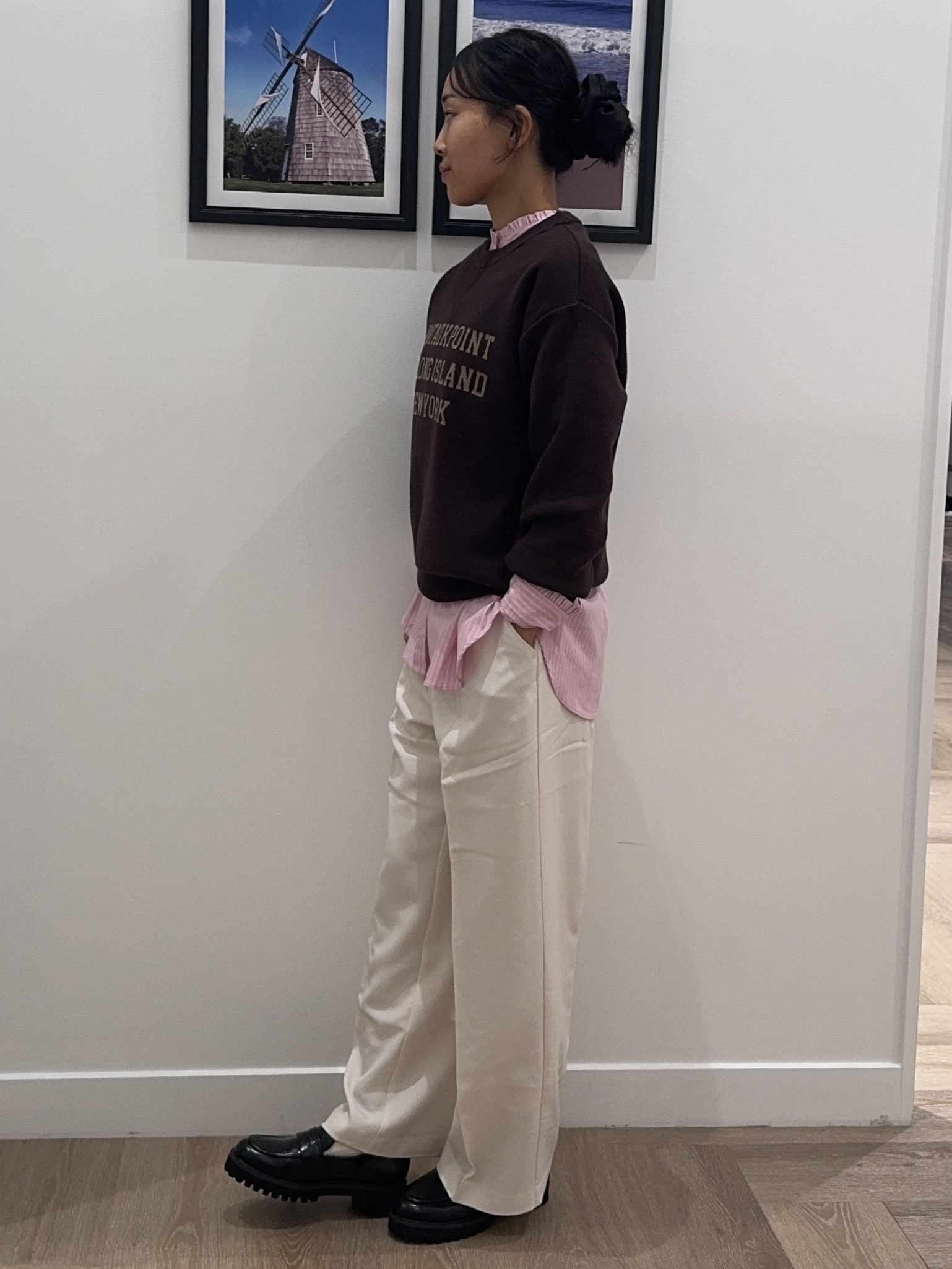 NOZOMIさんの「Dessin｜【洗える/後ろゴム/XS-L】サイドバックルセミワイドパンツ」を使ったコーディネート