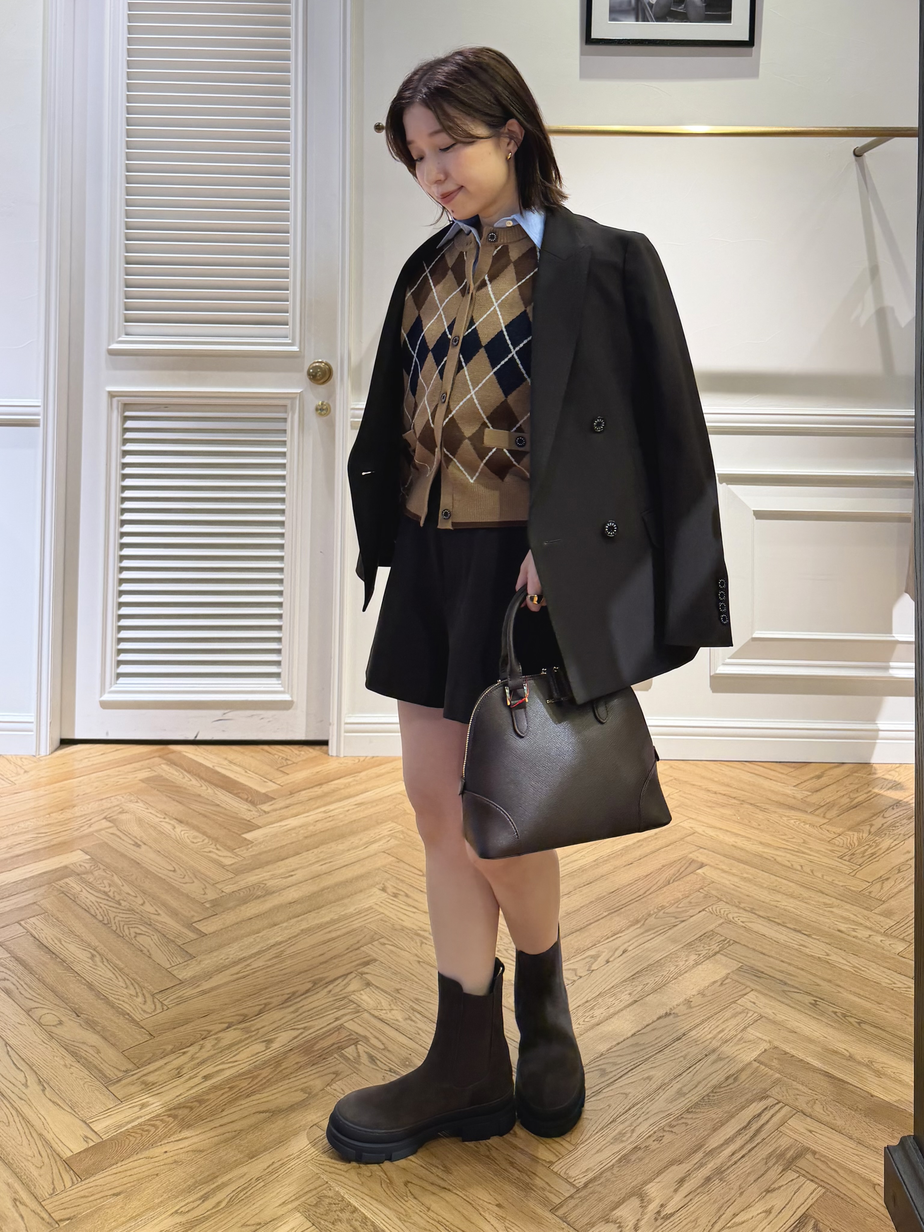 つじ まこさんの「DRESSTERIOR｜【セットアップ可/温度調節】コンフォータブルジャケット」を使ったコーディネート