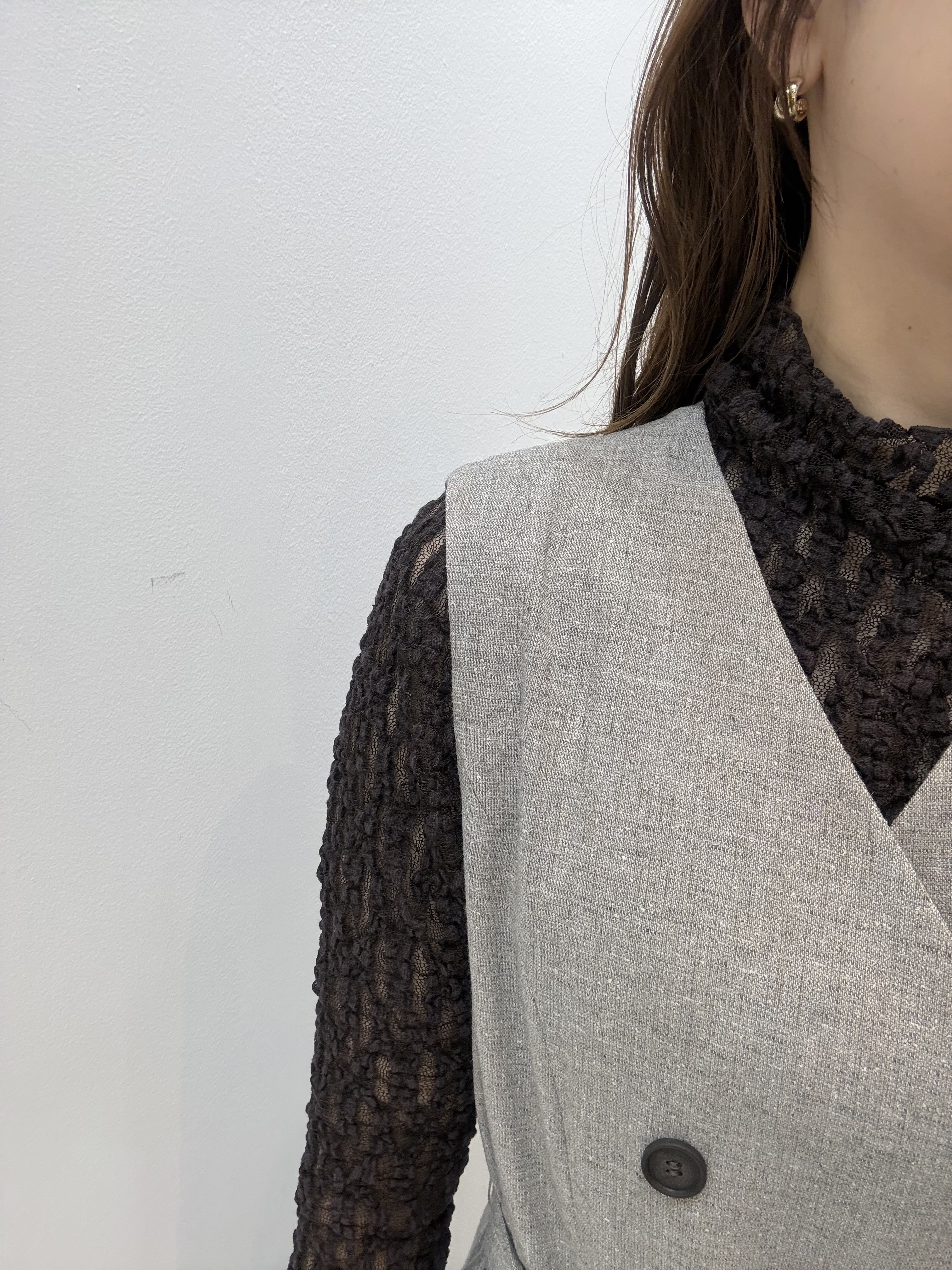 かなえさんの「UNTITLED｜【重ね着レイヤード】レースハイネックトップス」を使ったコーディネート