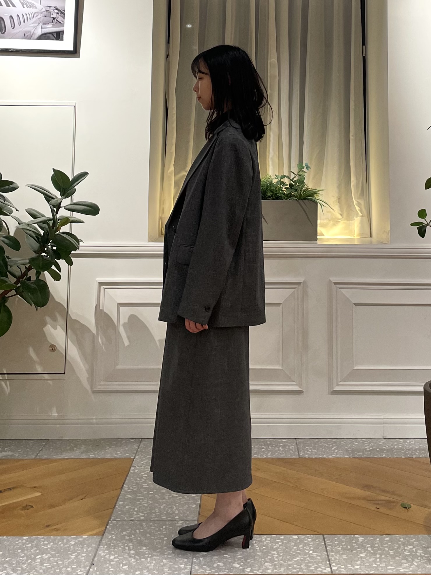 Lilyさんの「DRESSTERIOR｜シャークスキン ラフジャケット」を使ったコーディネート