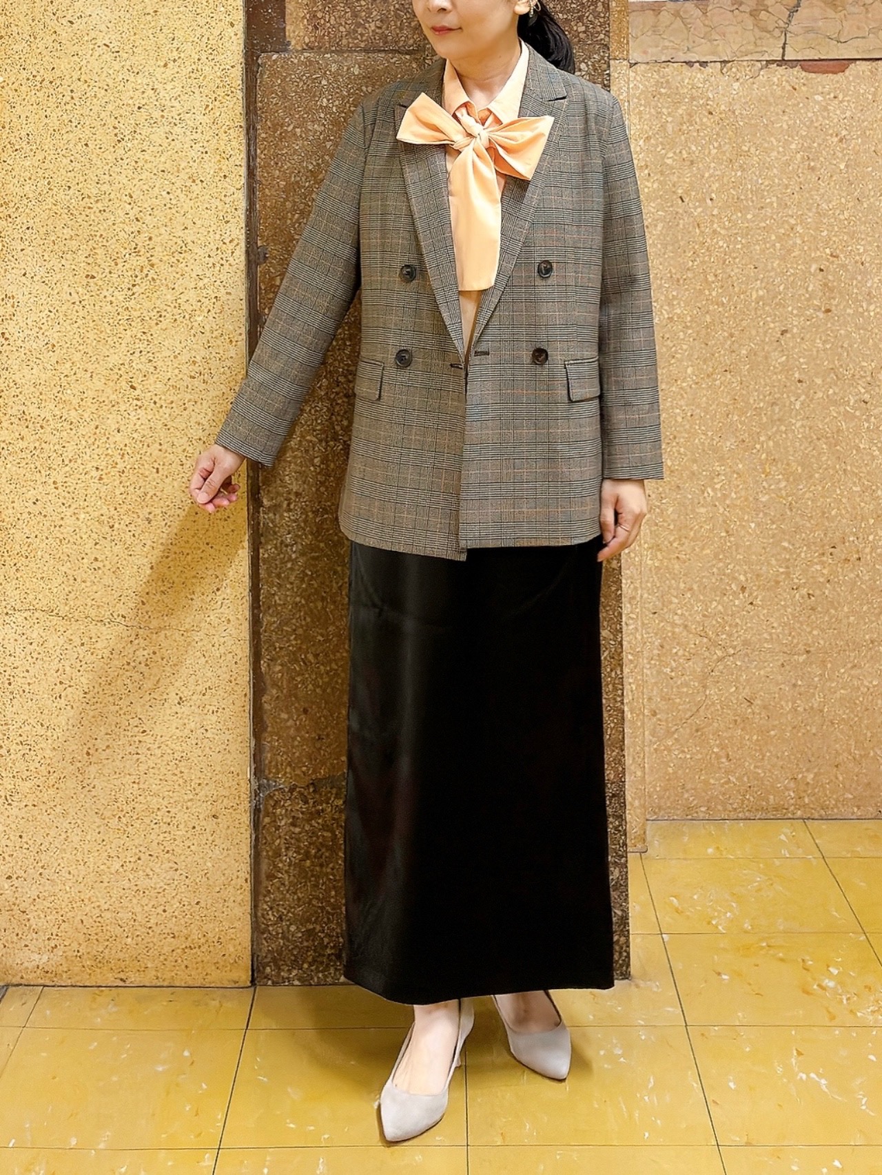 hattoriさんの「INDIVI｜【ストレッチ◎】取外し可ボウタイシャツ」を使ったコーディネート