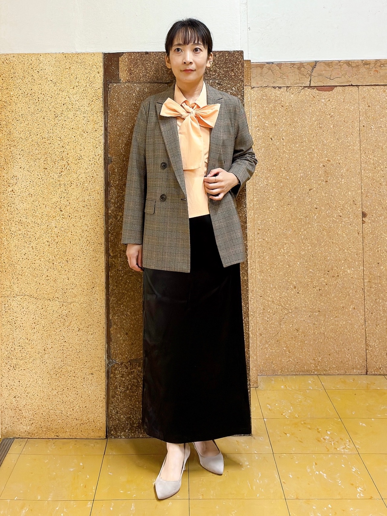 hattoriさんの「INDIVI｜【ストレッチ◎】取外し可ボウタイシャツ」を使ったコーディネート