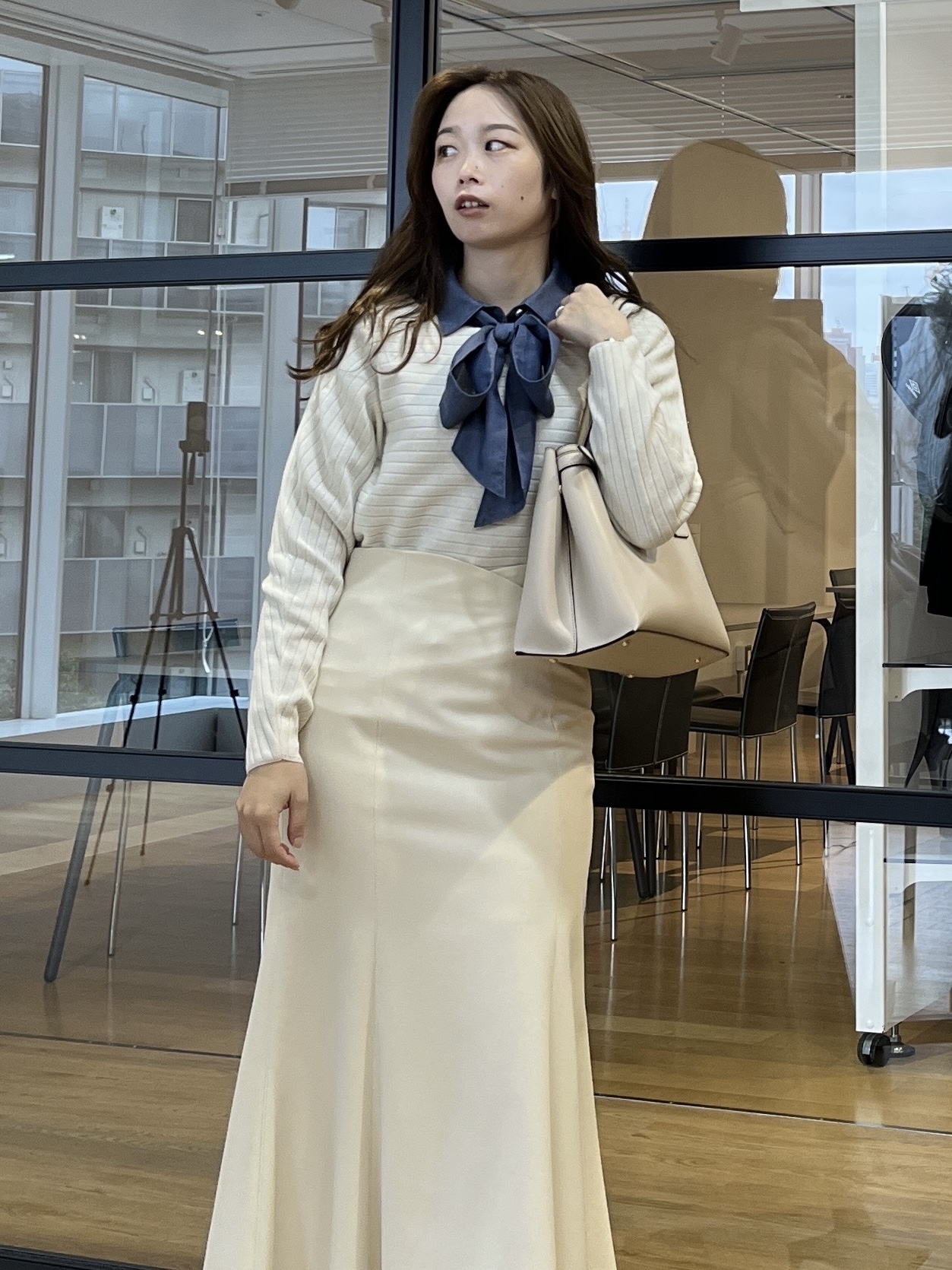 Saekoさんの「COUP DE CHANCE｜【手洗い可／日本製】ドルマンニット」を使ったコーディネート