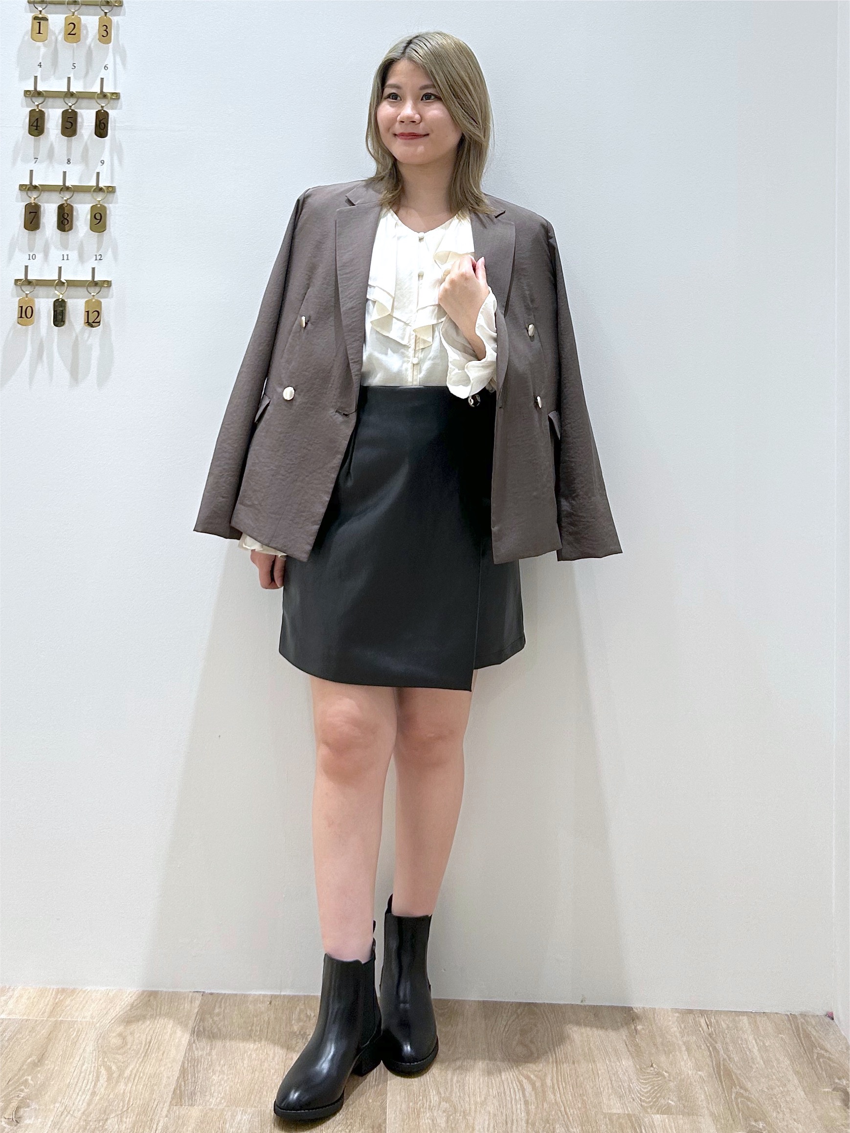 suzukaさんの「OPAQUE.CLIP｜《再入荷》ダブルブレストテーラードジャケット【接触冷感／吸水速乾／イージーアイロン／防シワ／洗濯機O」を使ったコーディネート