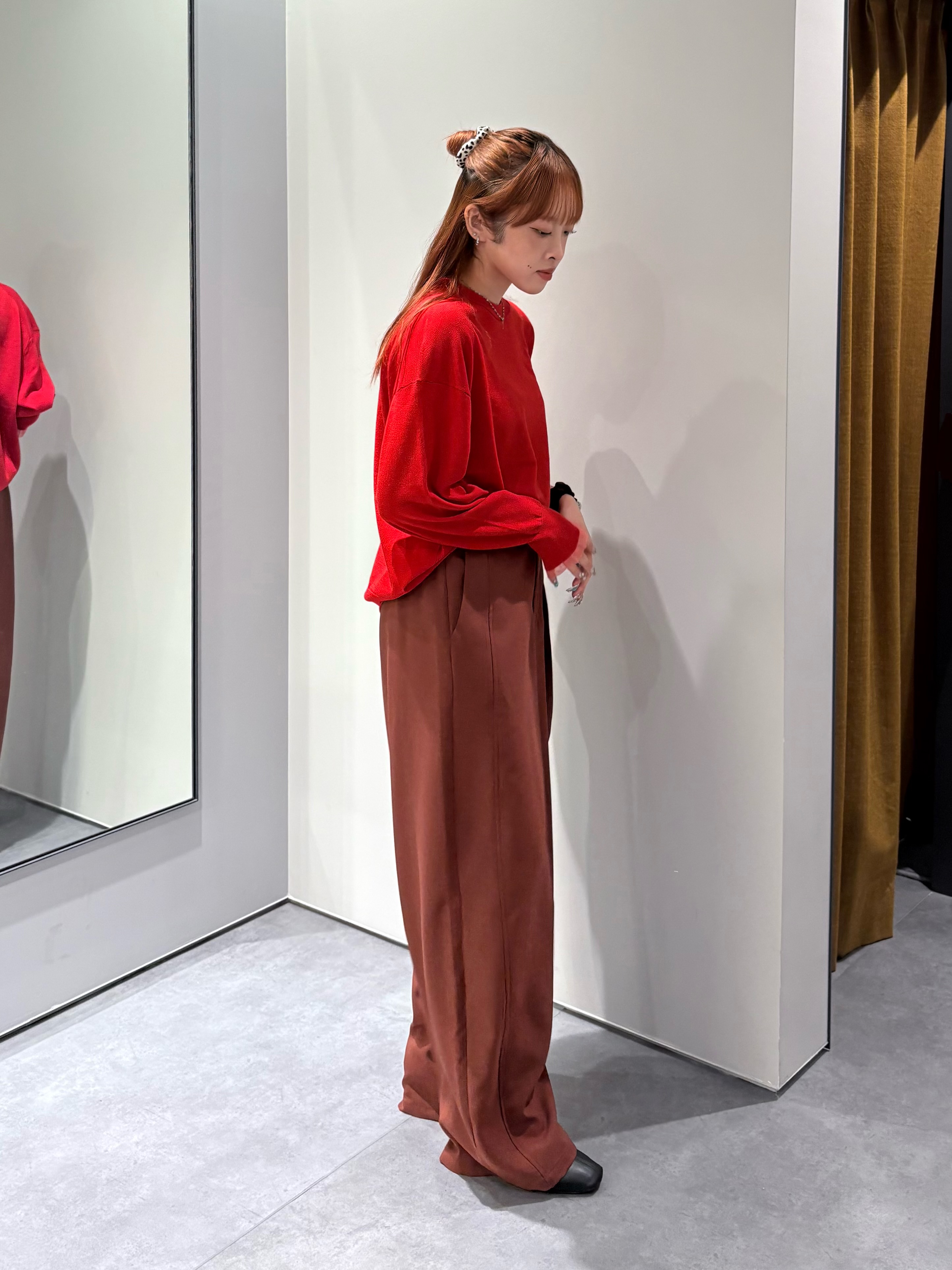ユアさんの「INDIVI｜ベルト付きバレルパンツ」を使ったコーディネート