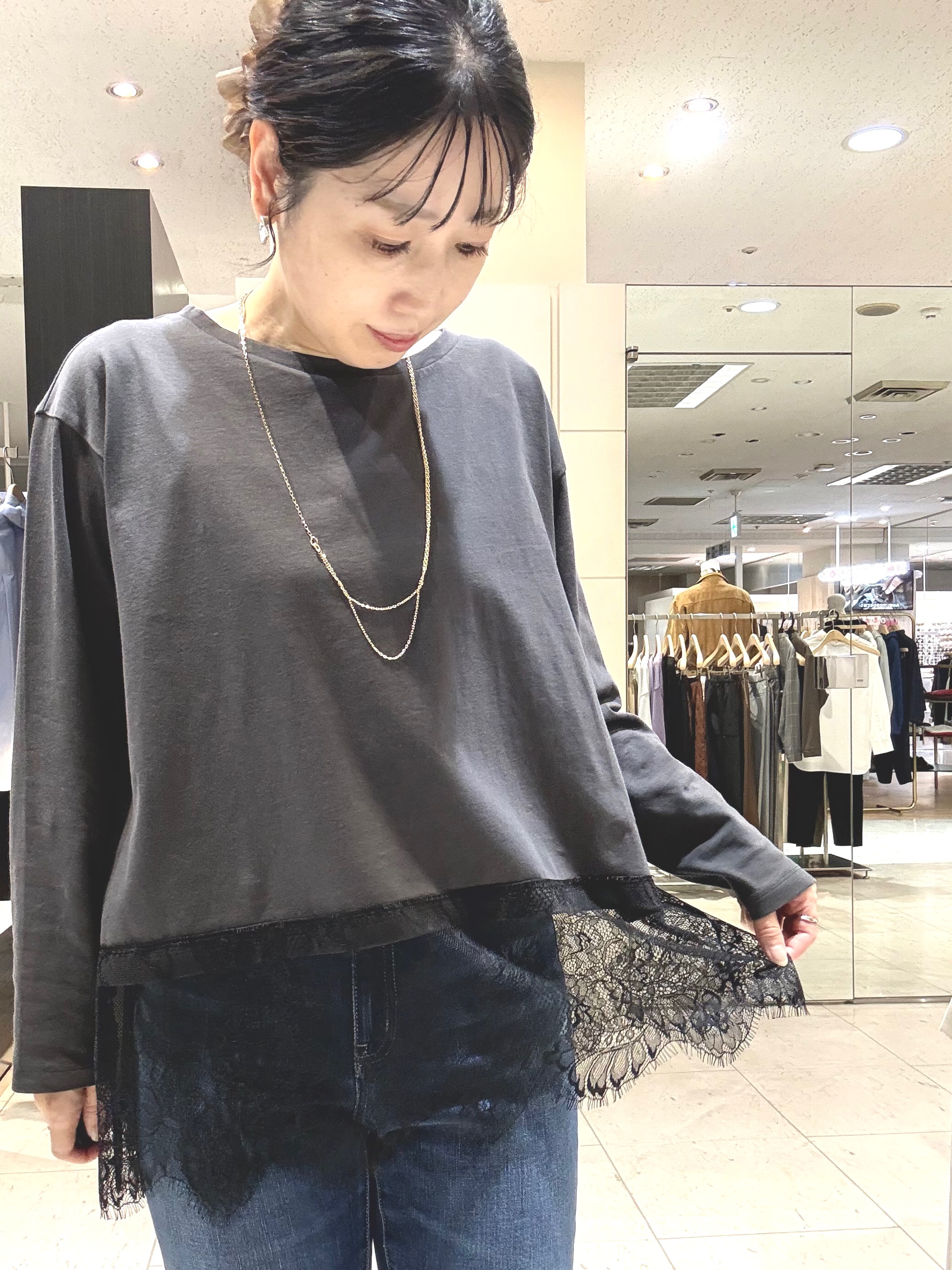 mori.さんの「UNTITLED｜レースドッキングプルオーバー」を使ったコーディネート