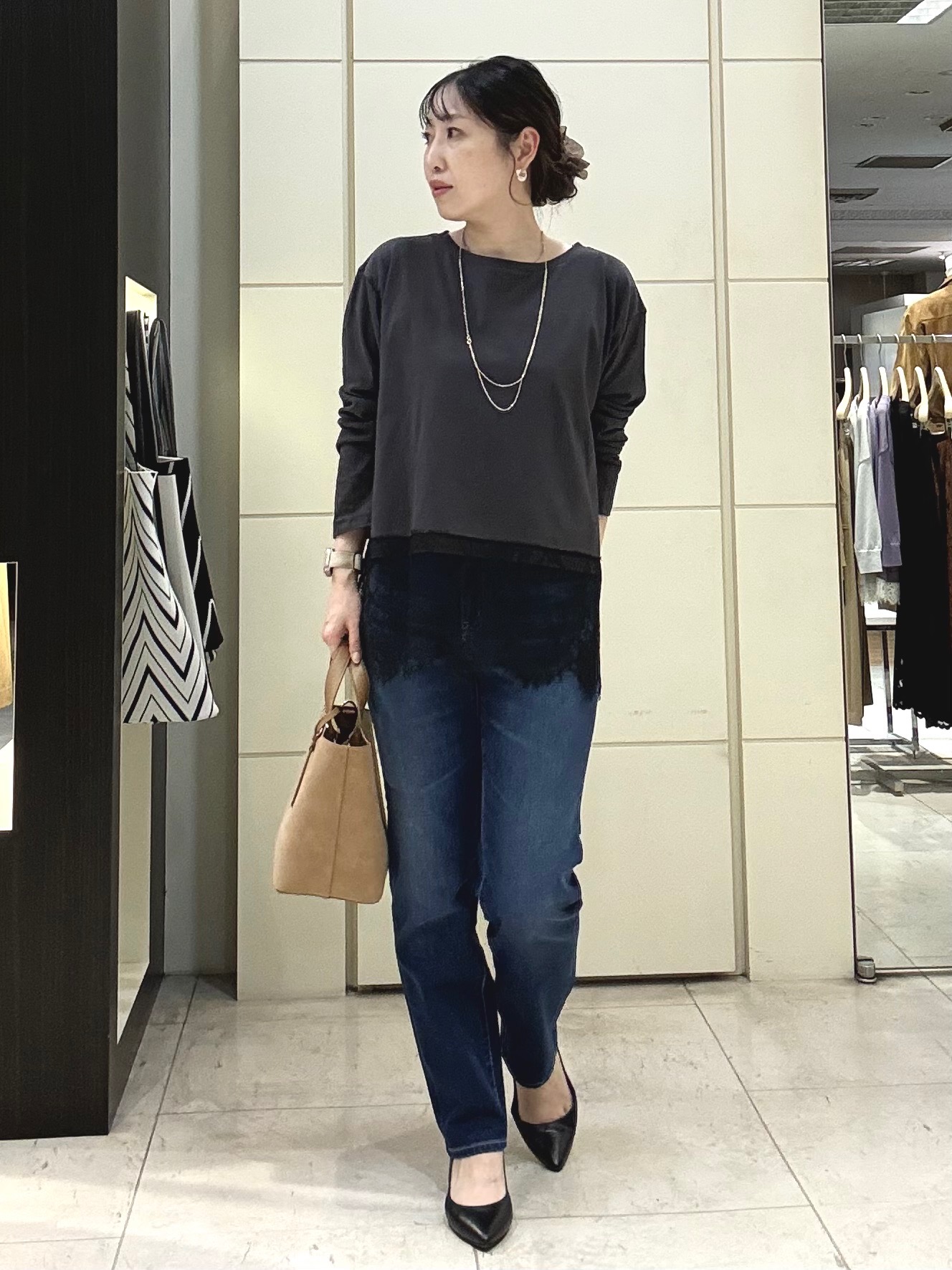 mori.さんの「UNTITLED｜レースドッキングプルオーバー」を使ったコーディネート