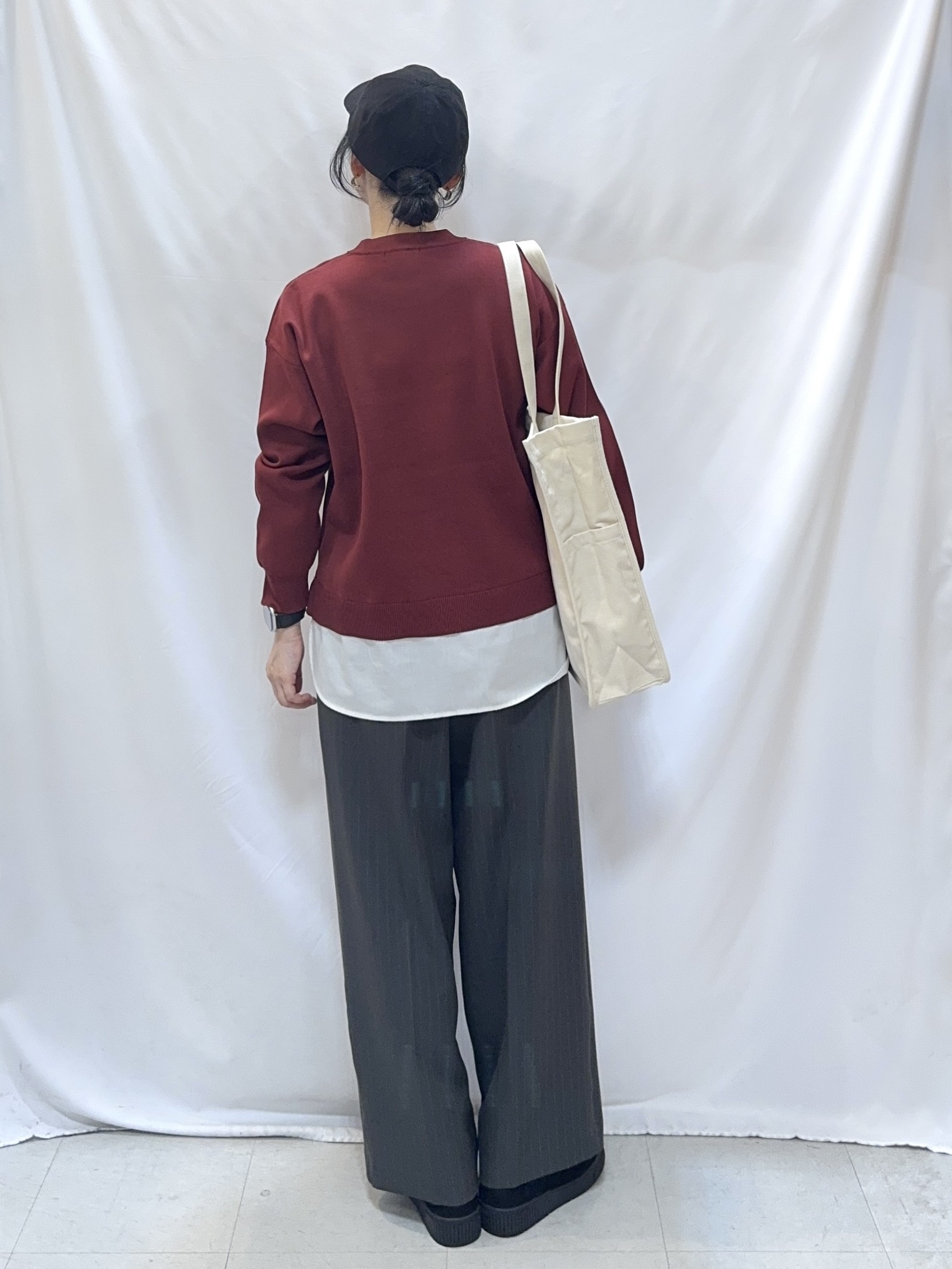 𝐇𝐢𝐫𝐨𝐦𝐢さんの「SHOO･LA･RUE｜【S-LL】着るだけできまる シャツレイヤード風 スポンディッシュニット」を使ったコーディネート
