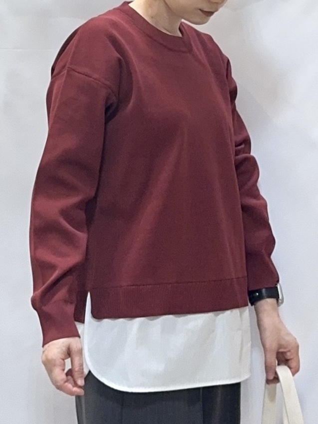 𝐇𝐢𝐫𝐨𝐦𝐢さんの「SHOO･LA･RUE｜【S-LL】着るだけできまる シャツレイヤード風 スポンディッシュニット」を使ったコーディネート