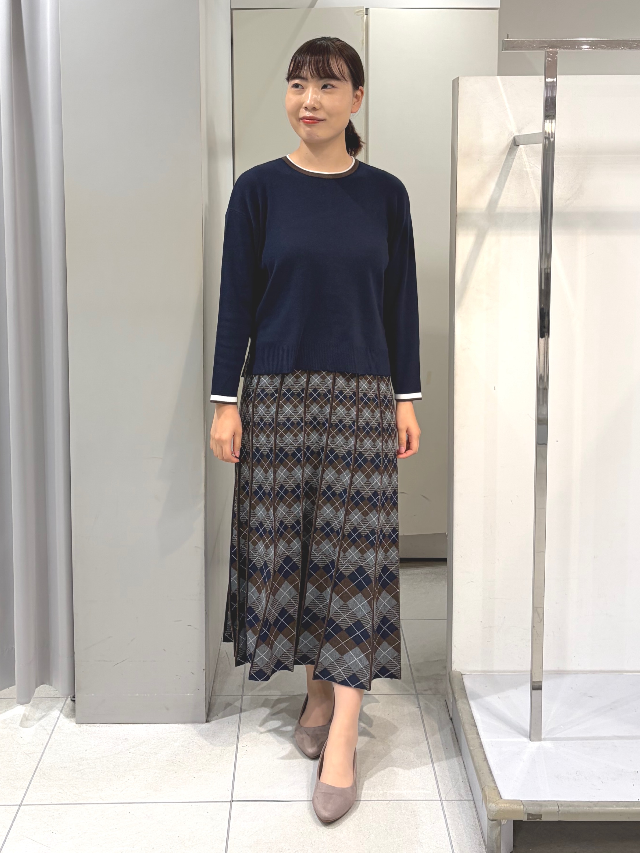 AZUSAさんの「Reflect｜【セットアップ可】バイカラーハイゲージニット」を使ったコーディネート
