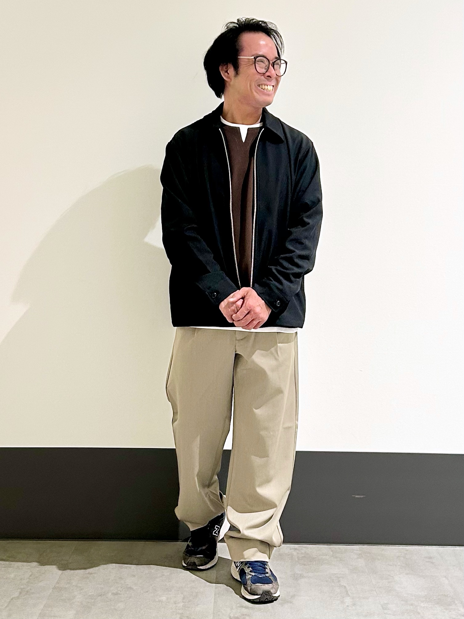 KENJI Iさんの「THE SHOP TK｜【セットアップ可／洗濯機OK】ウールライクジップブルゾン」を使ったコーディネート