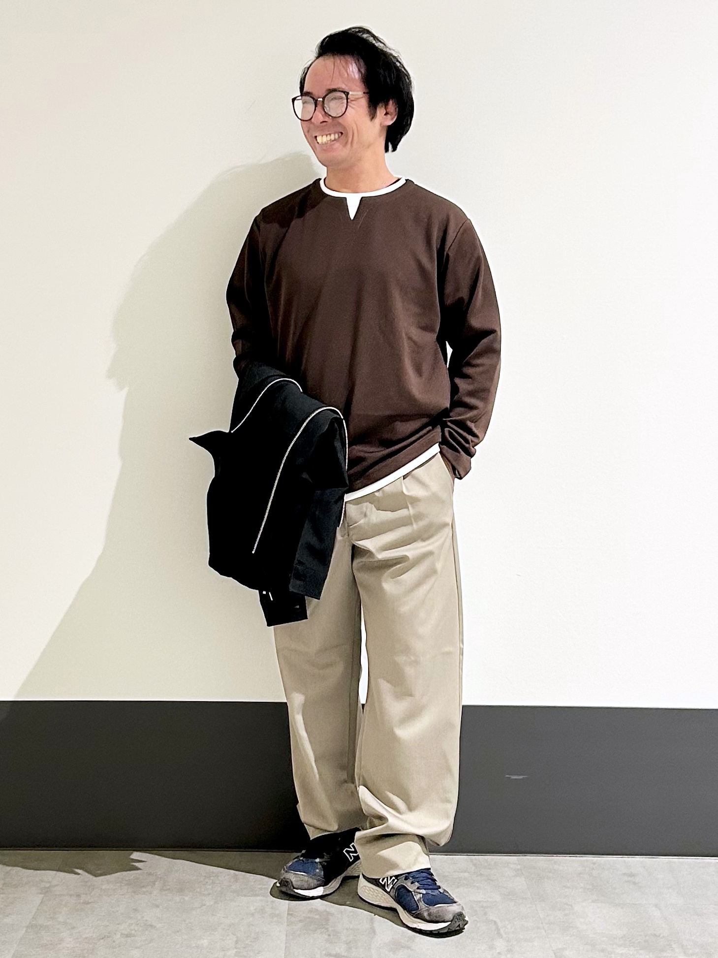 KENJI Iさんの「THE SHOP TK｜【セットアップ可／洗濯機OK】ウールライクジップブルゾン」を使ったコーディネート