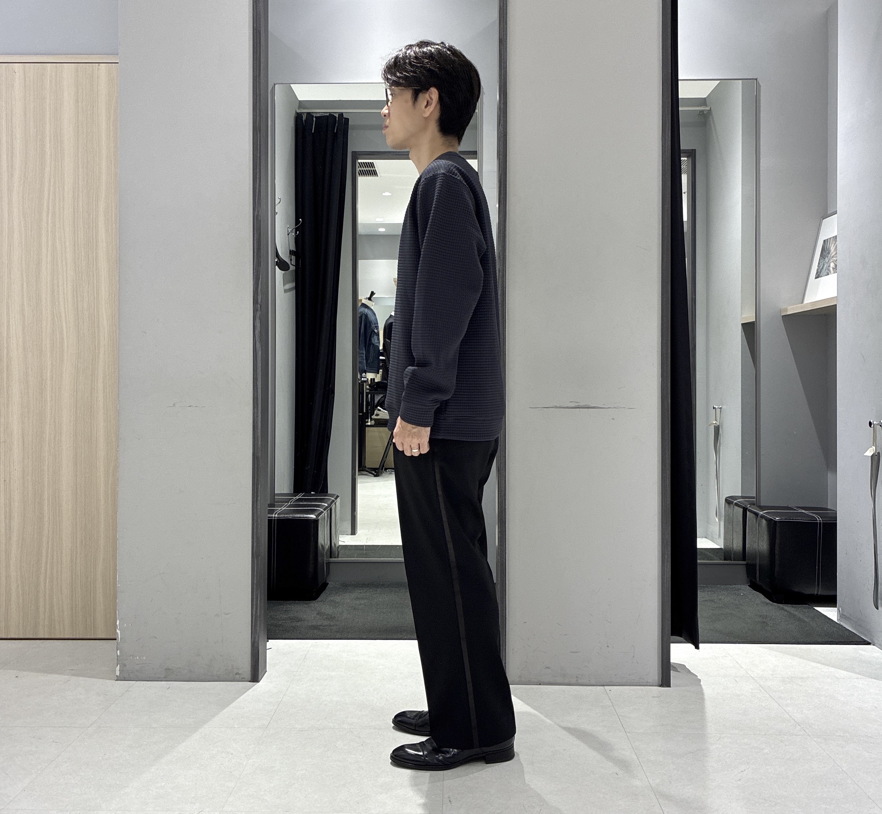 わいずみさんの「TAKEO KIKUCHI｜アンチピリング ニット カーディガン」を使ったコーディネート