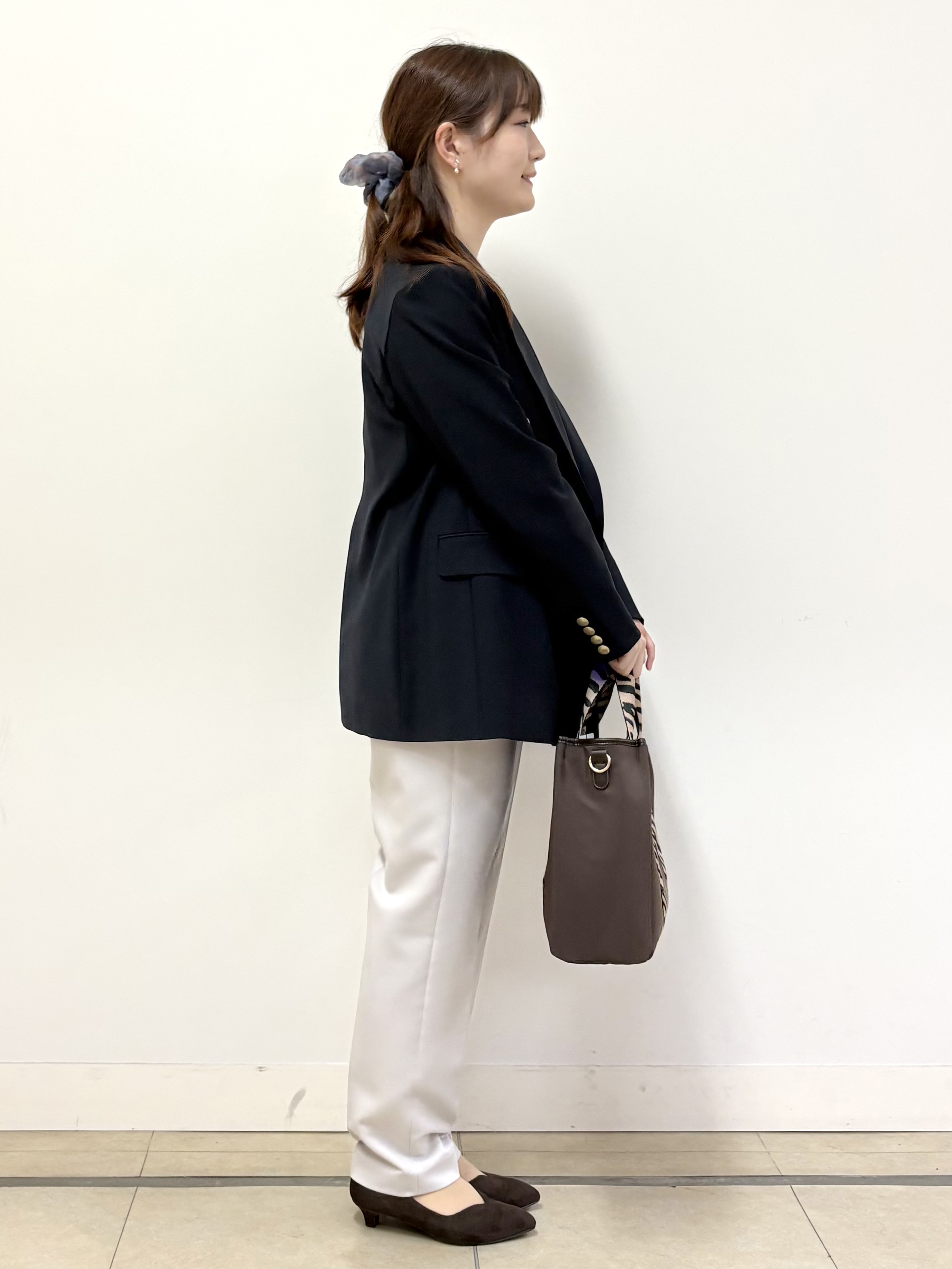 mikiさんの「Reflect｜【通勤】ダブルブレザージャケット」を使ったコーディネート