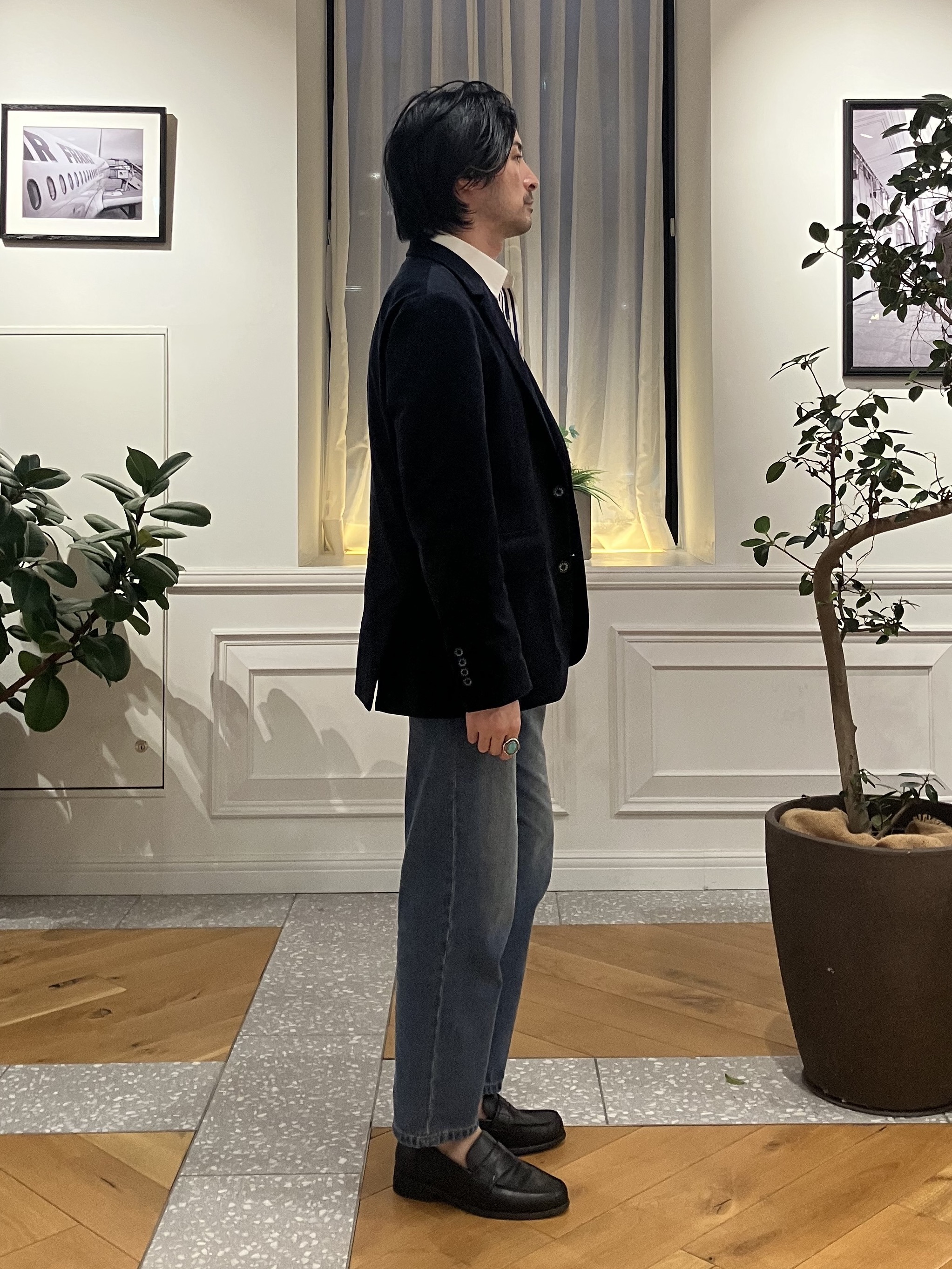 junyaさんの「DRESSTERIOR｜【セットアップ可】ストレッチ カルゼジャケット」を使ったコーディネート