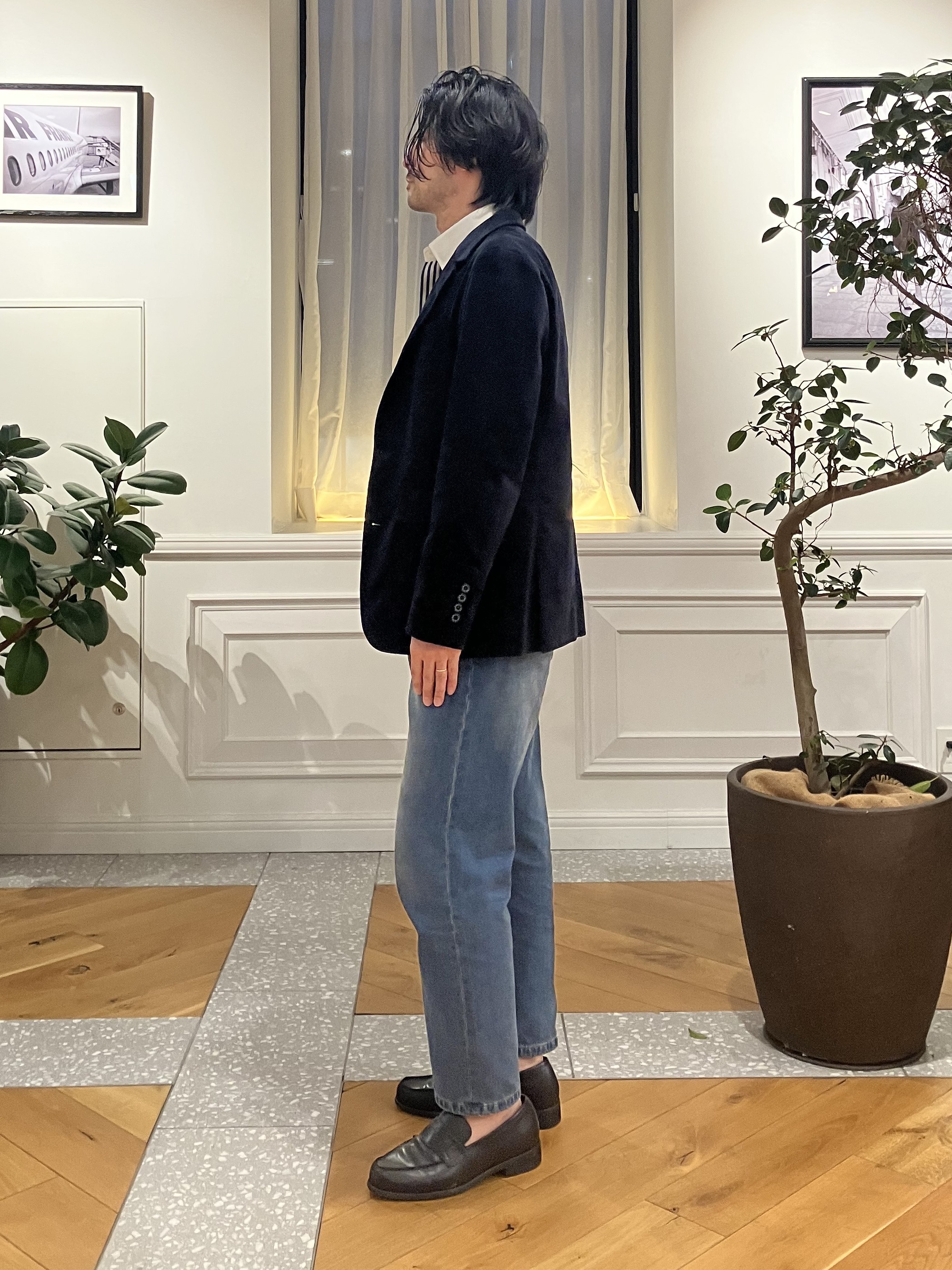 junyaさんの「DRESSTERIOR｜【セットアップ可】ストレッチ カルゼジャケット」を使ったコーディネート