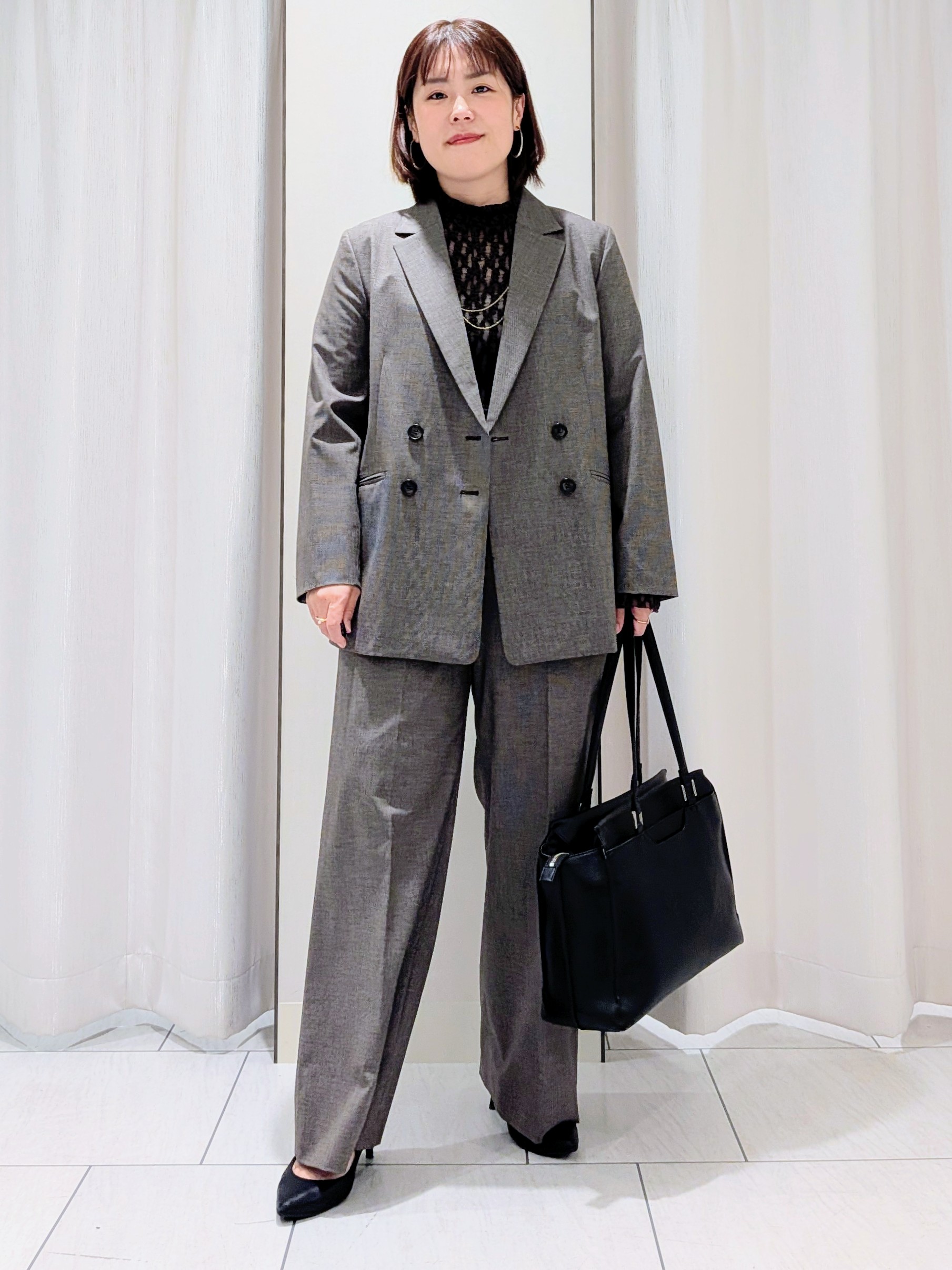 Onumaさんの「UNTITLED｜【重ね着レイヤード】レースハイネックトップス」を使ったコーディネート