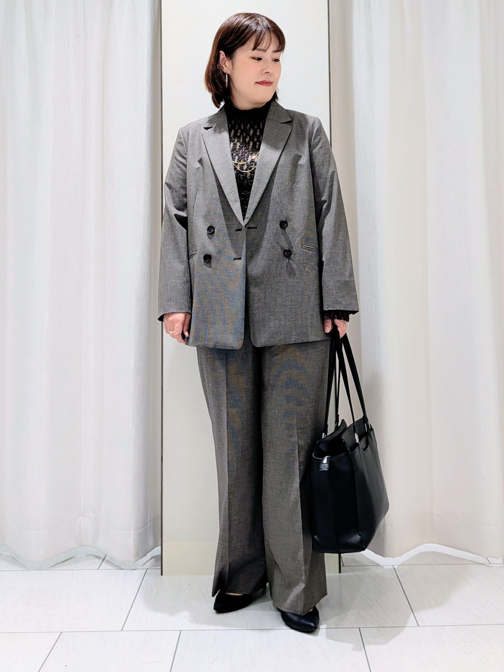 Onumaさんの「UNTITLED｜【重ね着レイヤード】レースハイネックトップス」を使ったコーディネート