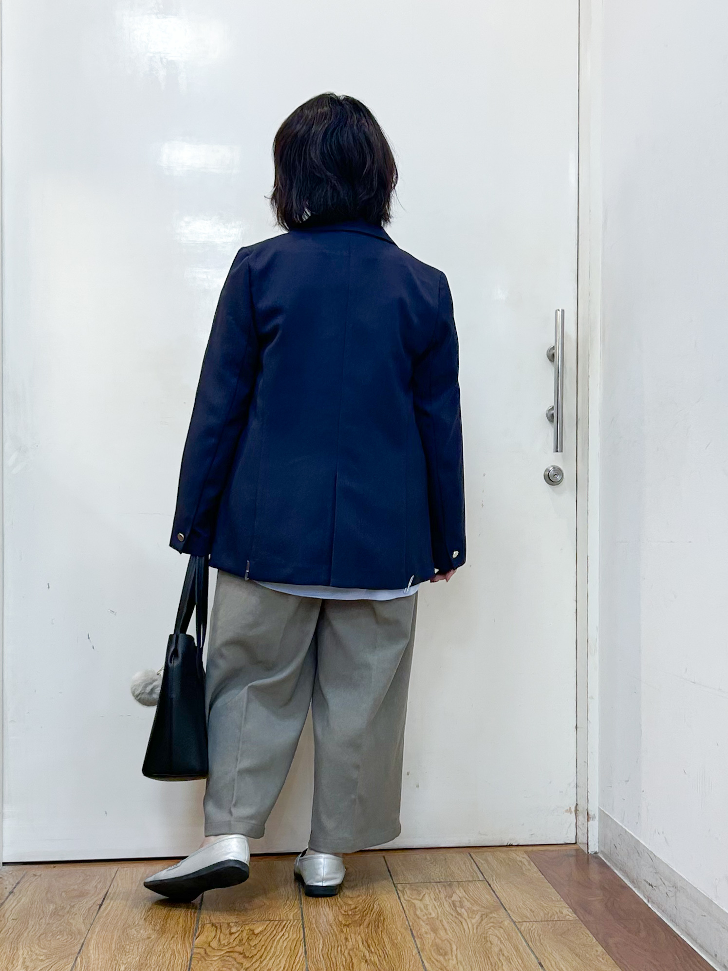 haruさんの「SHOO･LA･RUE｜【セットアップ可/通勤/洗濯機可/SS-LL】オンオフ使える ダブルブレストジャケット」を使ったコーディネート