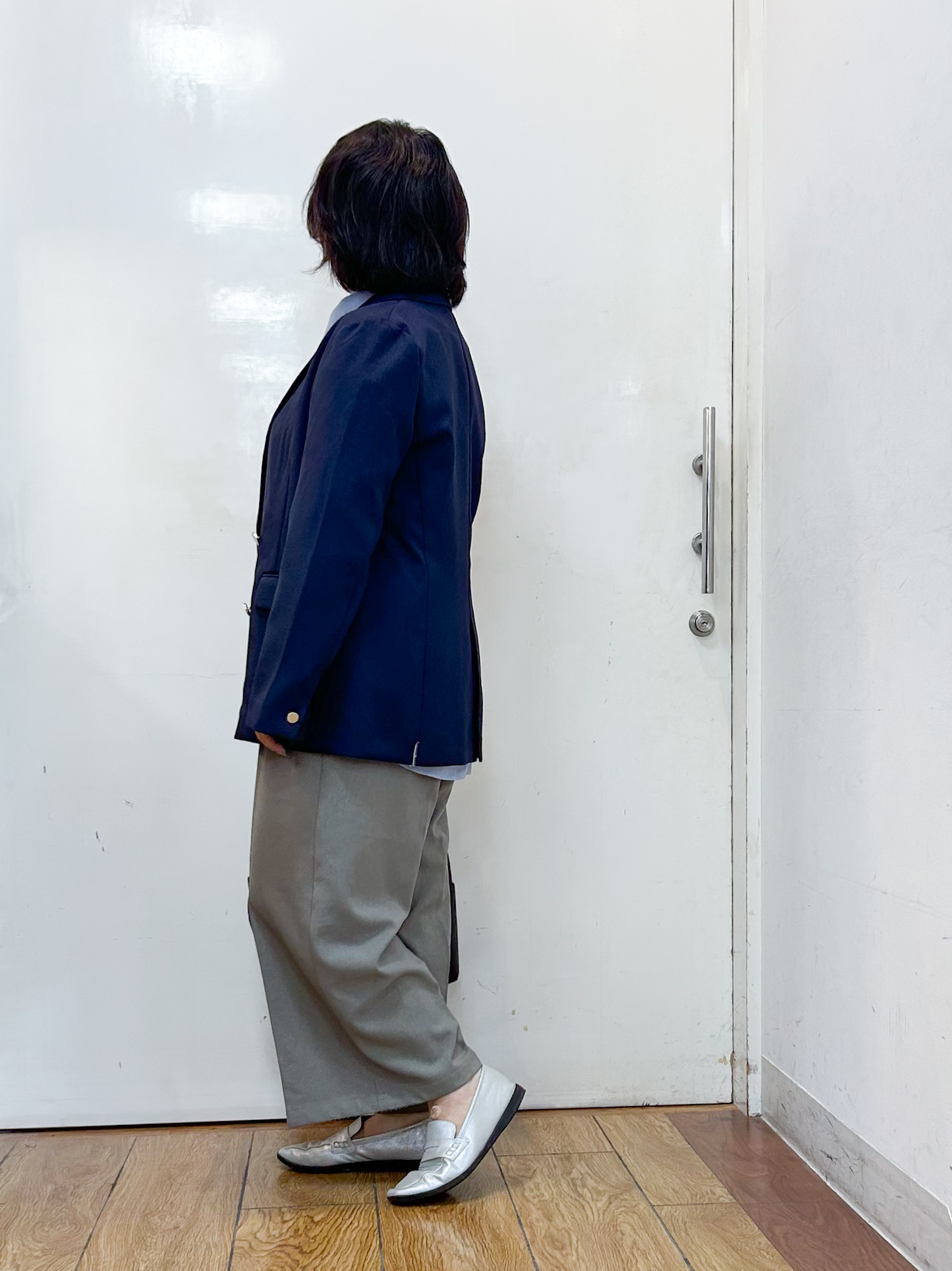 haruさんの「SHOO･LA･RUE｜【セットアップ可/通勤/洗濯機可/SS-LL】オンオフ使える ダブルブレストジャケット」を使ったコーディネート