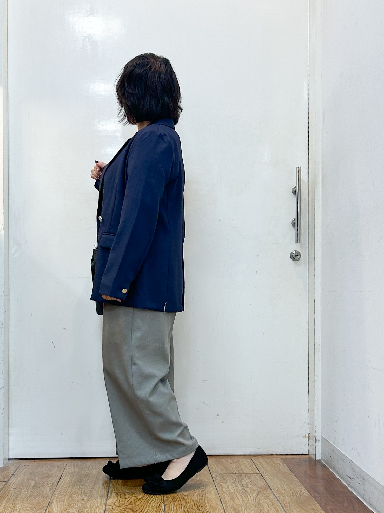 haruさんの「SHOO･LA･RUE｜【セットアップ可/通勤/洗濯機可/SS-LL】オンオフ使える ダブルブレストジャケット」を使ったコーディネート