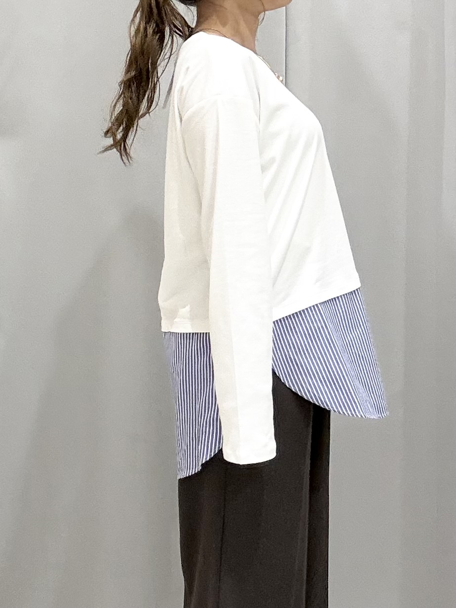 shioさんの「SHOO･LA･RUE｜【S-LL】洗濯後しわになりにくい 麻調リブブルゾン」を使ったコーディネート