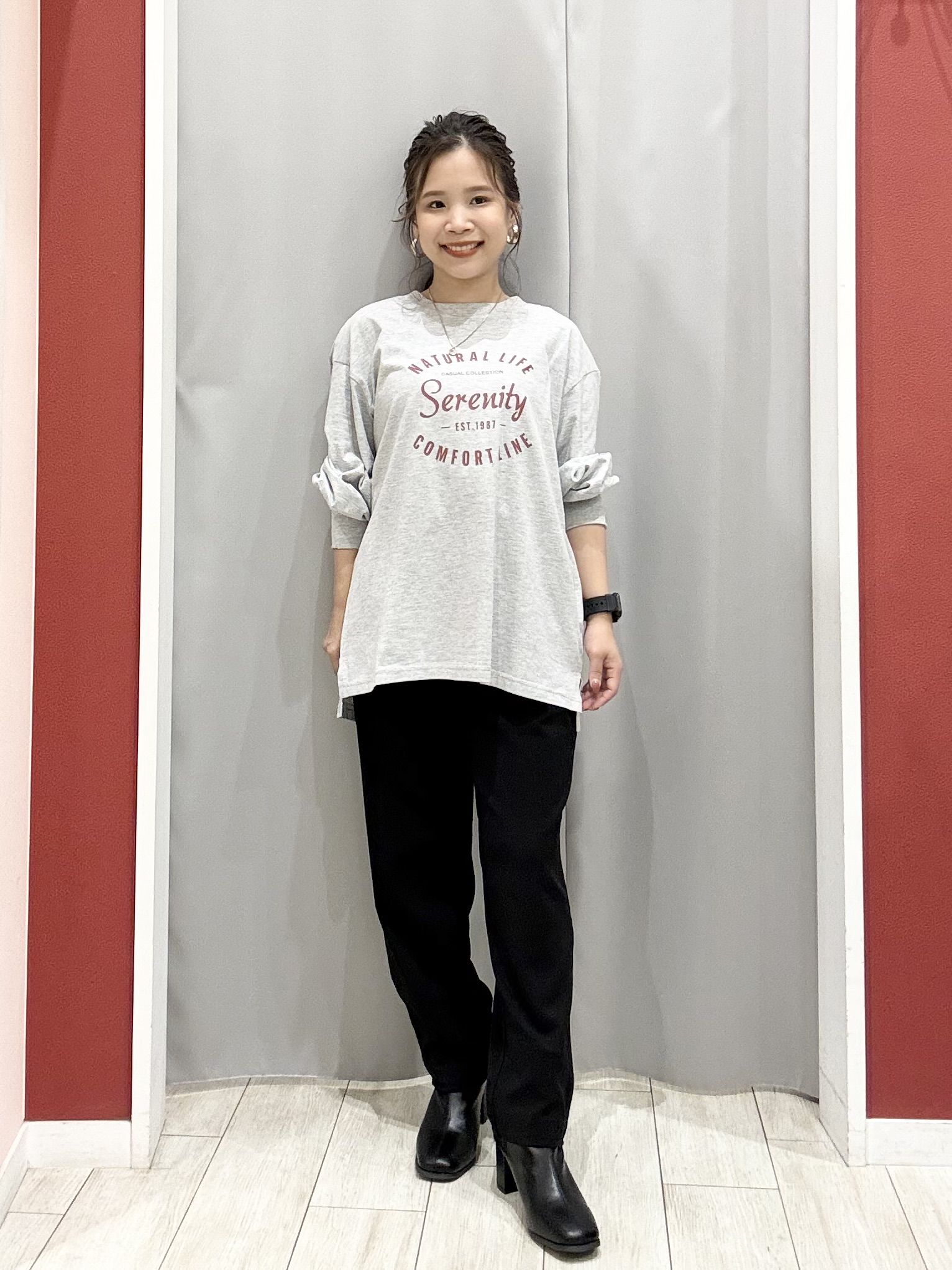 shioさんの「SHOO･LA･RUE｜【S-LL/洗濯機可/体型カバー】ライトオンスデニム ダブルポケット オーバーサイズシャツ」を使ったコーディネート