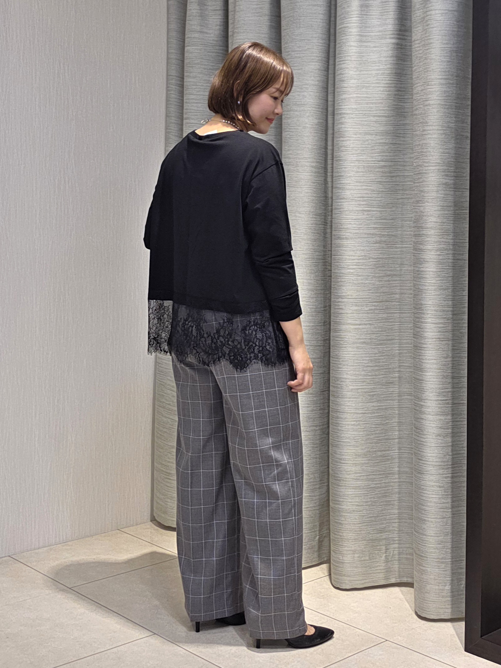naokoさんの「UNTITLED｜【セットアップ可/秋羽織り】メランジツイルシャツ」を使ったコーディネート