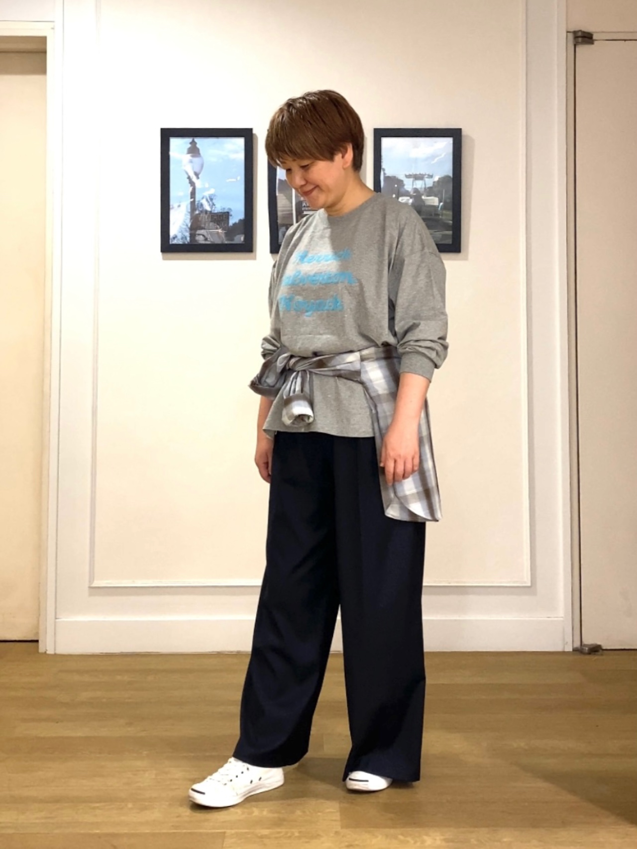 Hiroさんの「Dessin｜【洗える】オーガニックコットン ロングスリーブTシャツ」を使ったコーディネート