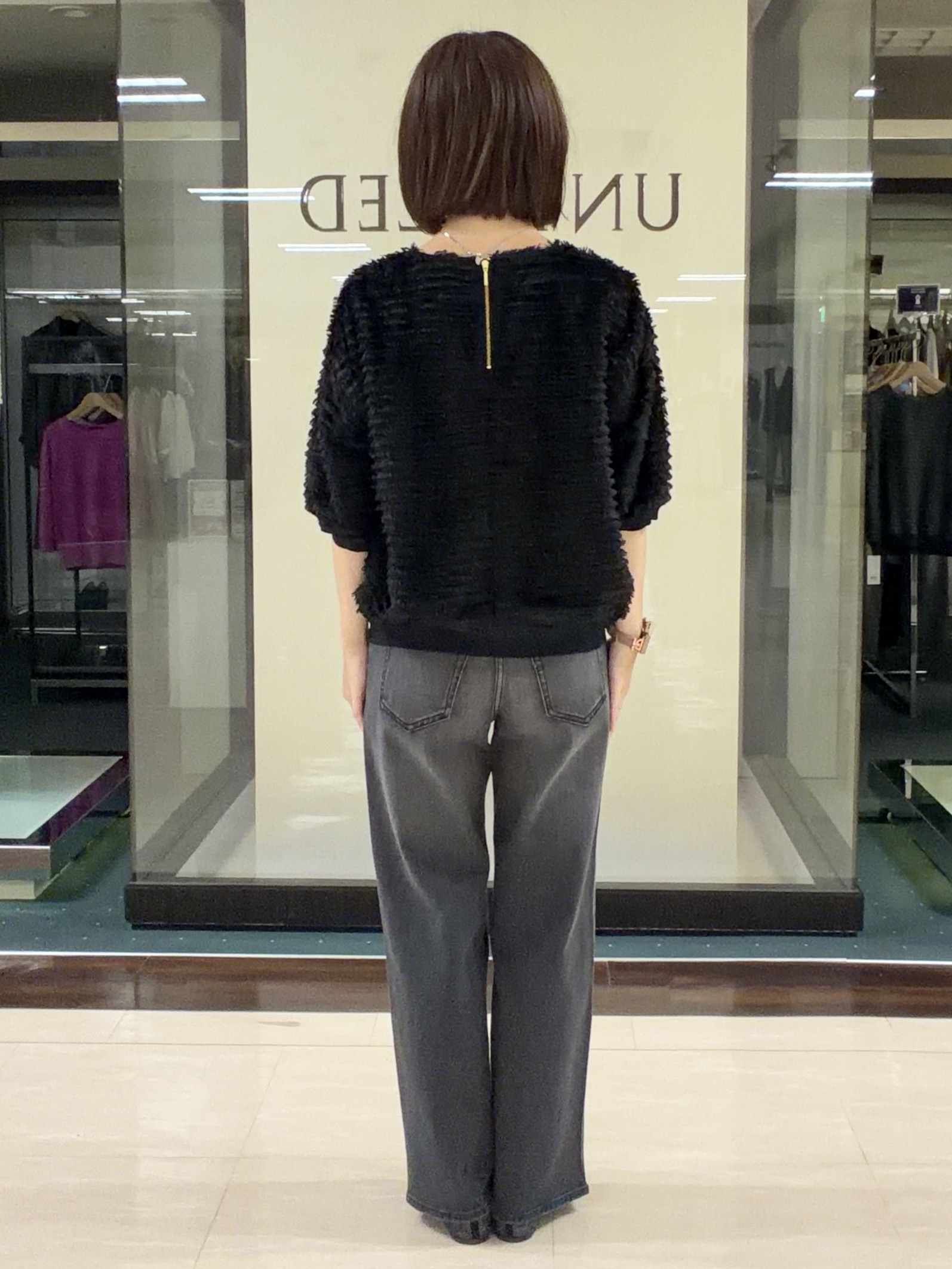 RIOさんの「UNTITLED｜【秋映え/体型カバー】フェザージャガードプルオーバー」を使ったコーディネート