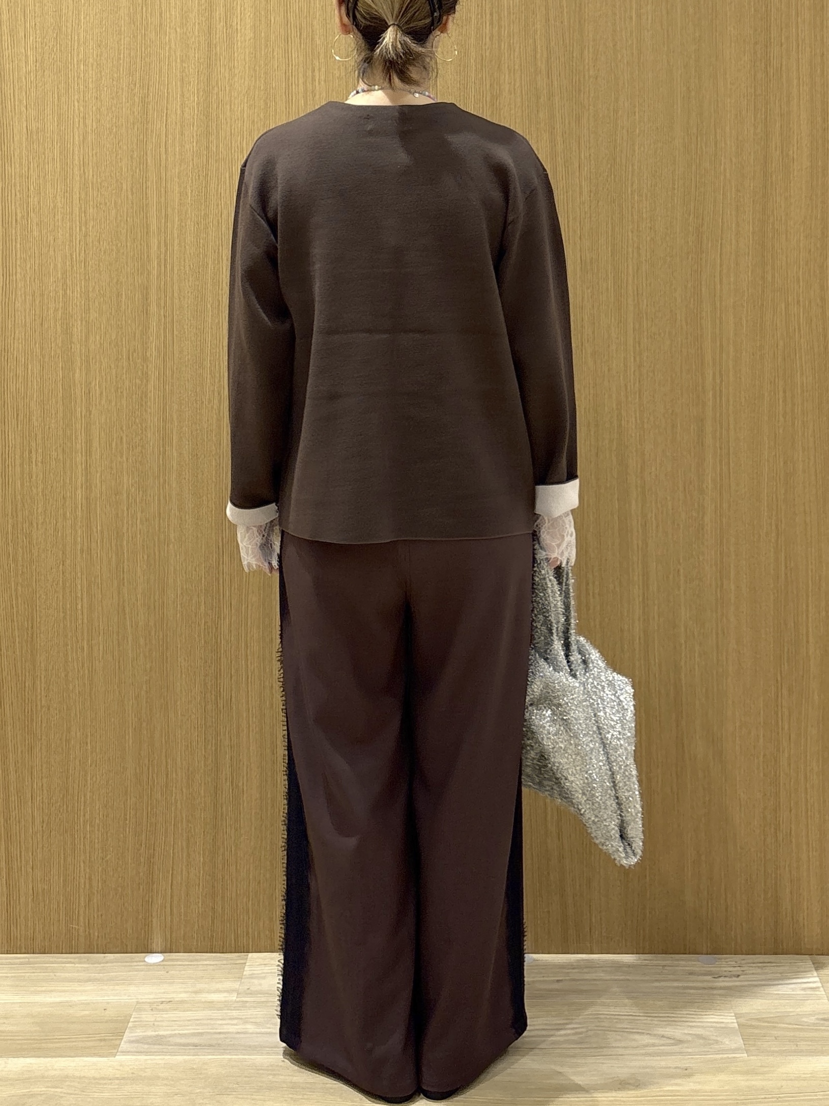 たけねぇさんの「OPAQUE.CLIP｜スナップボタン 配色ニットカーディガン【洗濯機OK】」を使ったコーディネート