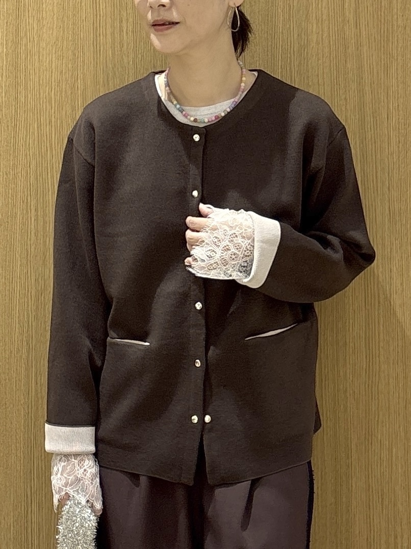 たけねぇさんの「OPAQUE.CLIP｜スナップボタン 配色ニットカーディガン【洗濯機OK】」を使ったコーディネート