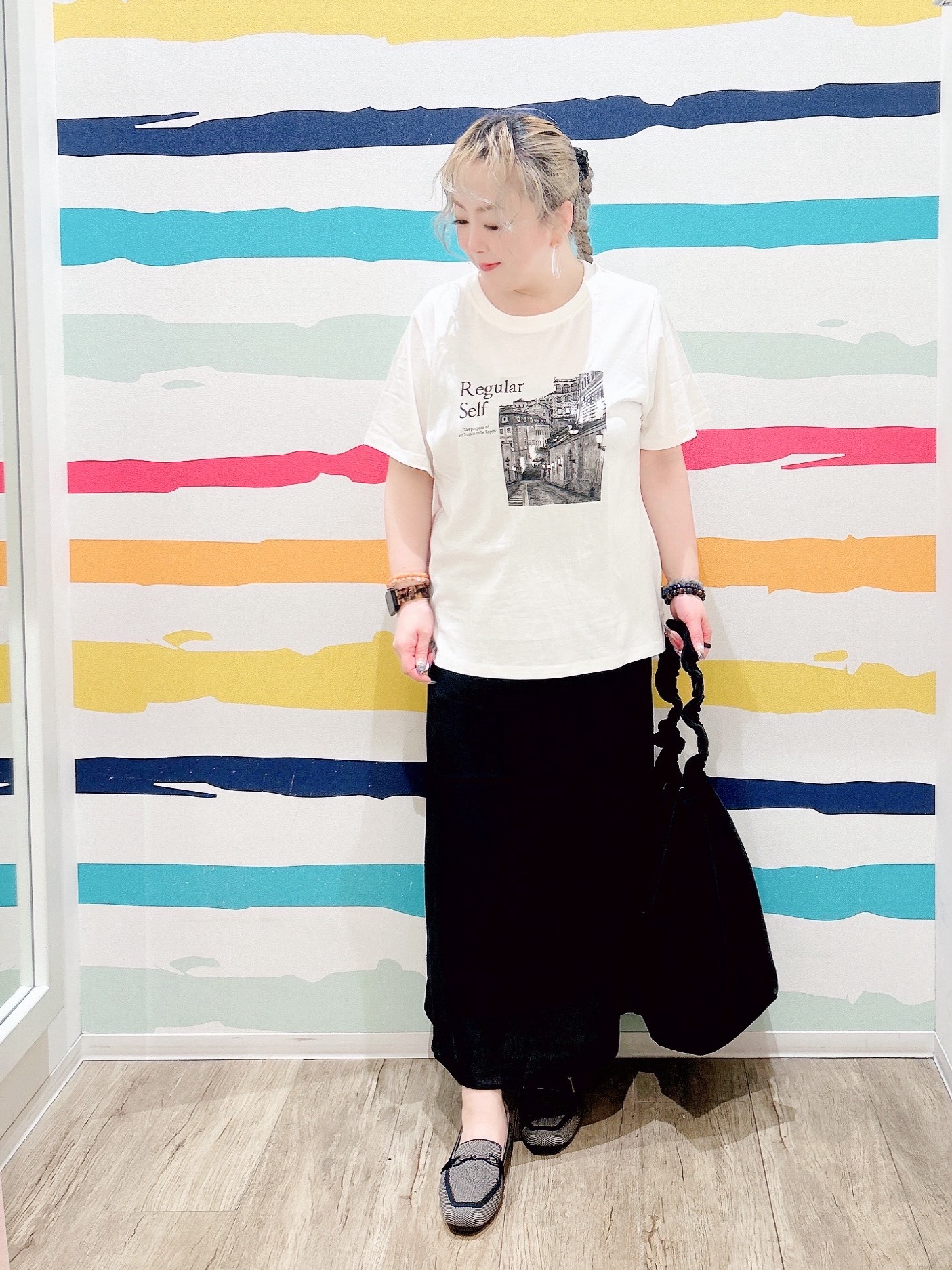 Peeさんの「SHOO･LA･RUE｜【通気性〇/セットアップ可/洗濯機可】メッシュドルマン ジップブルゾン」を使ったコーディネート