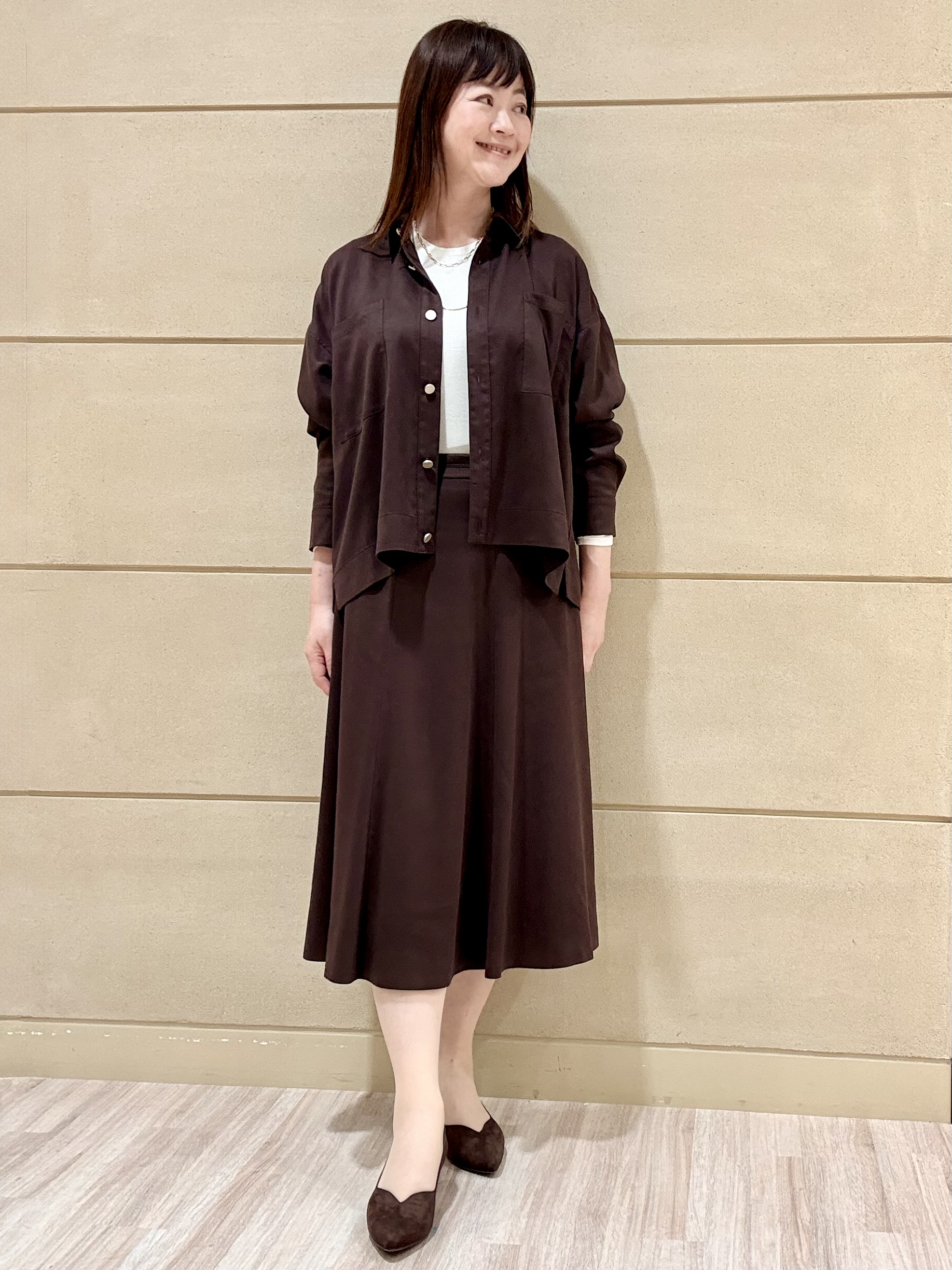 Marさんの「Reflect｜【羽織◎】スエード調シャツ」を使ったコーディネート