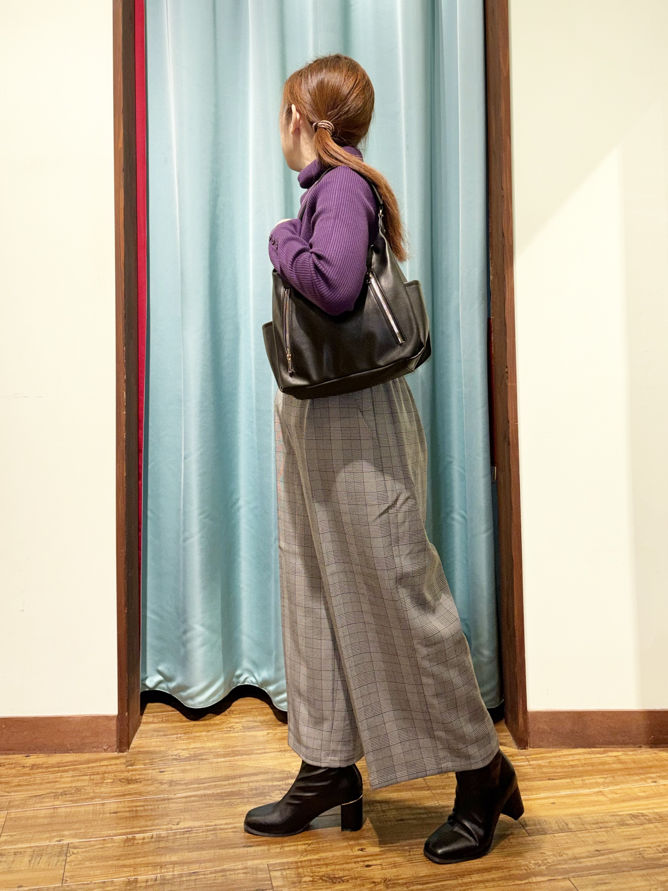 tukiさんの「SHOO･LA･RUE｜【絶妙なゆるピタ/S-LL/洗濯機可】ちくちくしにくいリブタートルネック やわらかニット」を使ったコーディネート